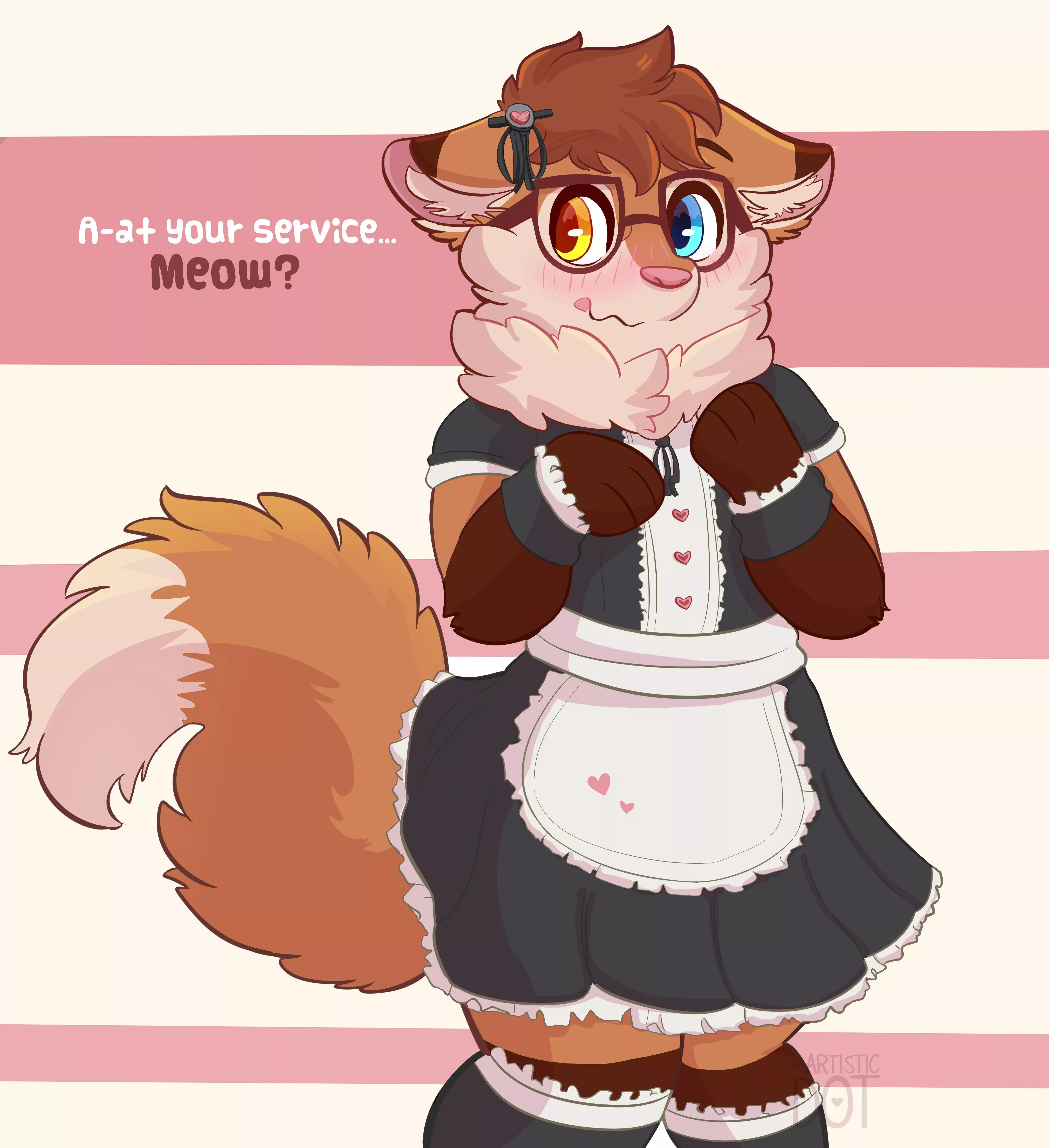 At your service, meow! ðŸ±/ @artistic_dot on twitter