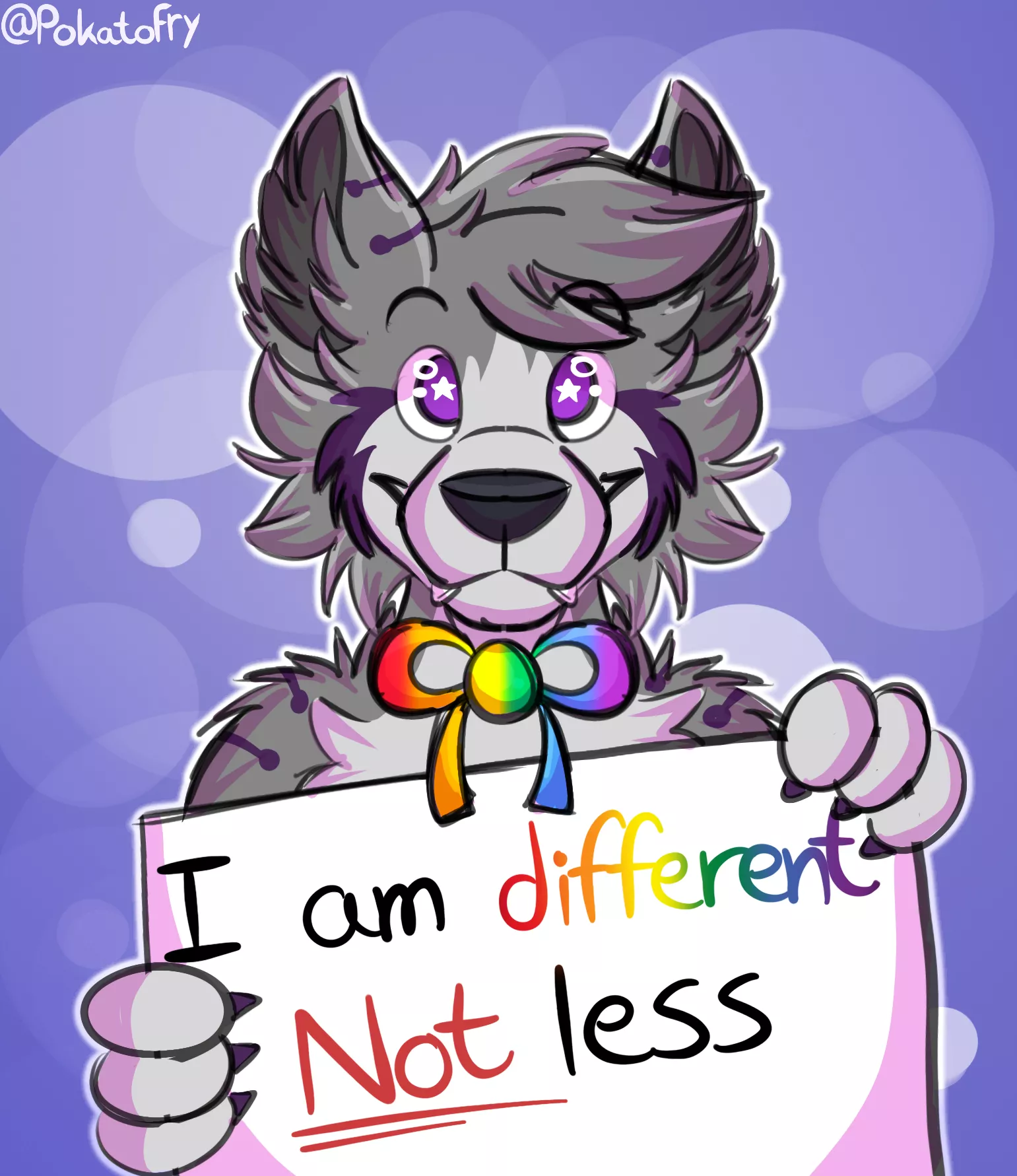 Autism pride piece for myself (Art by me, @PokatoFry on Twitter)