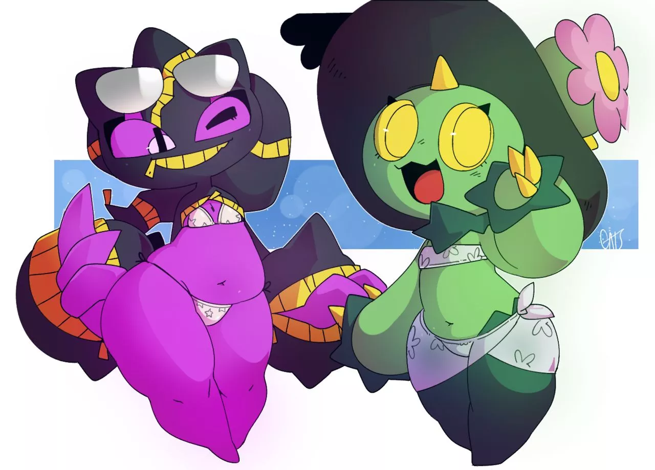 Banette and Maractus. (gats)