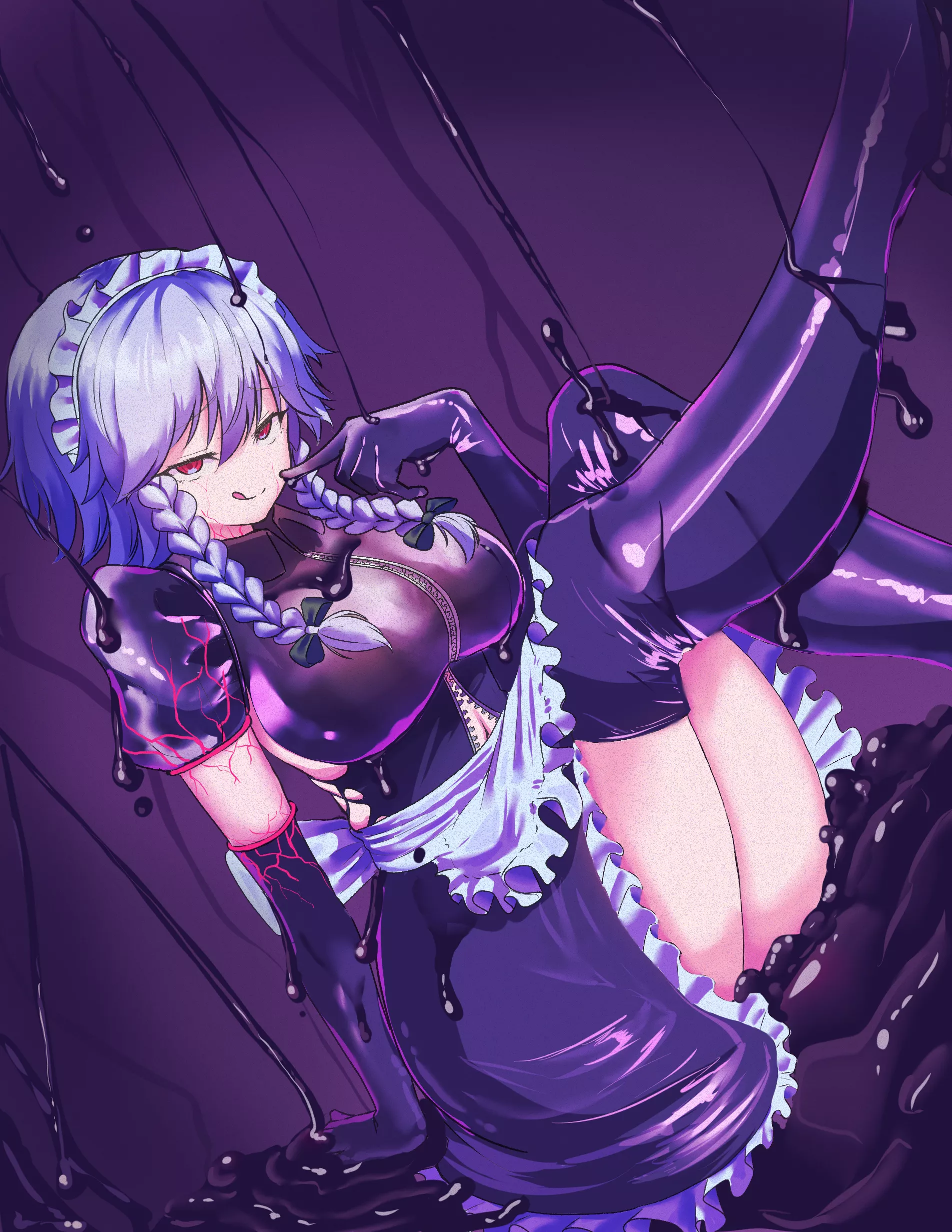 [basashi_cork] Purple latex fits really well on Sakuya