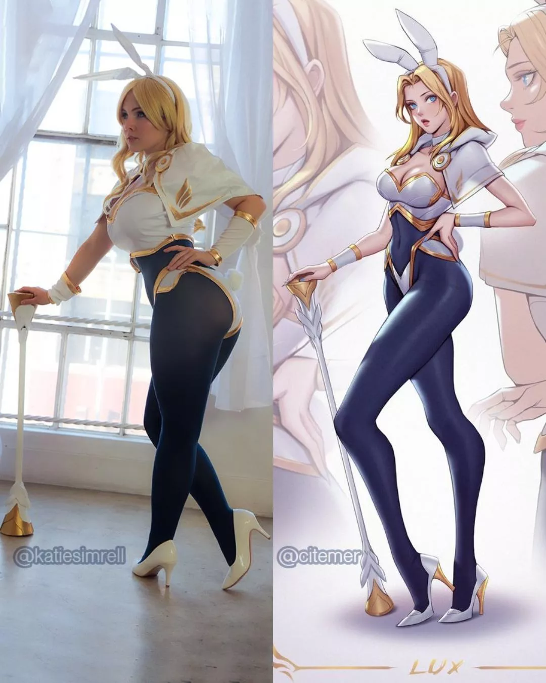 Battle Bunny Lux (cosplay by katiesimrell, art by citemer)