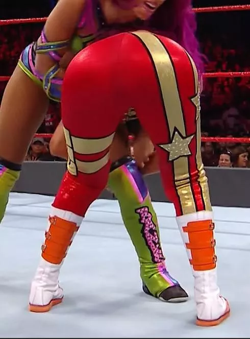 Bayley's phat ass in red gear