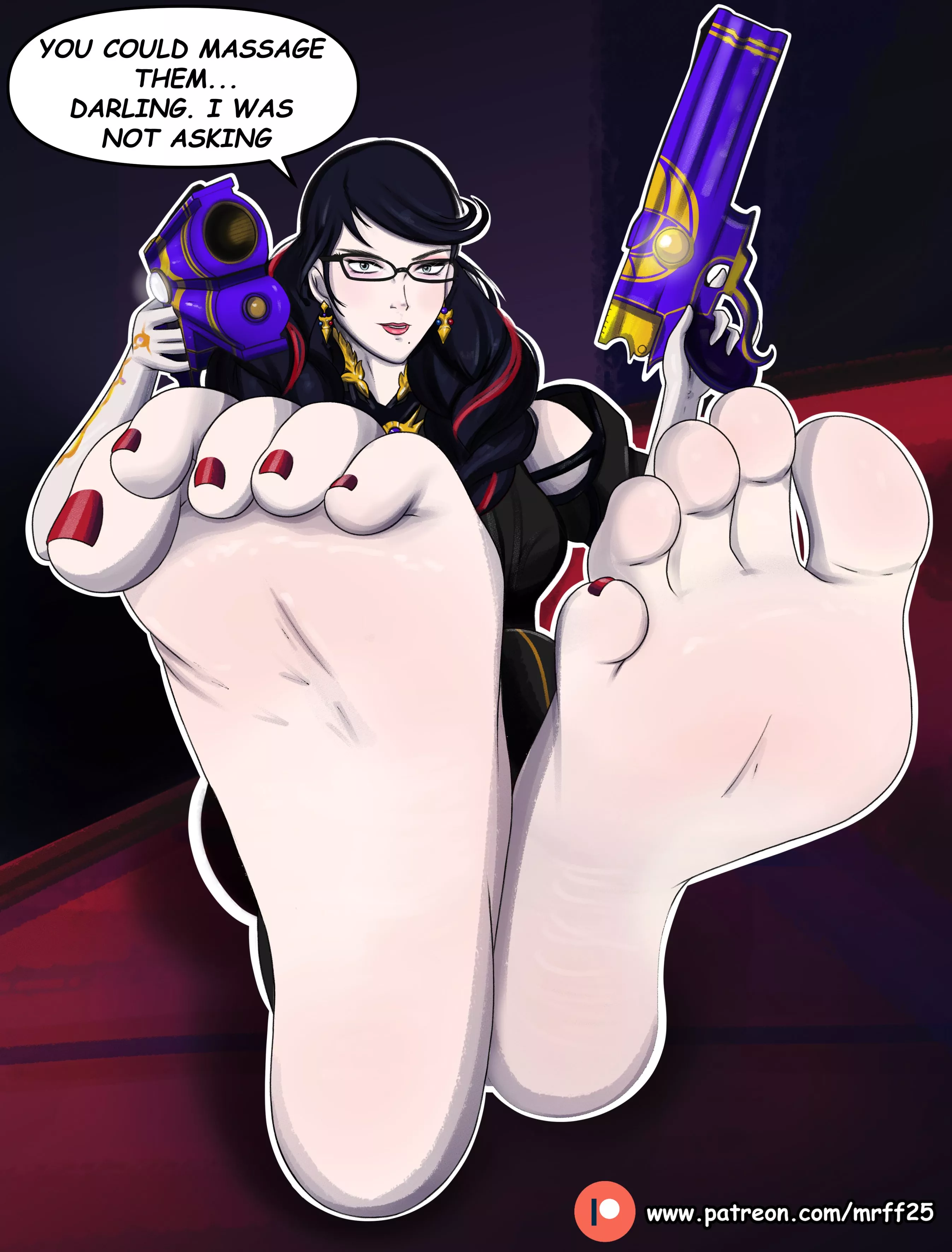 Bayonetta wants a massage. (Mrff25)[Bayonetta]