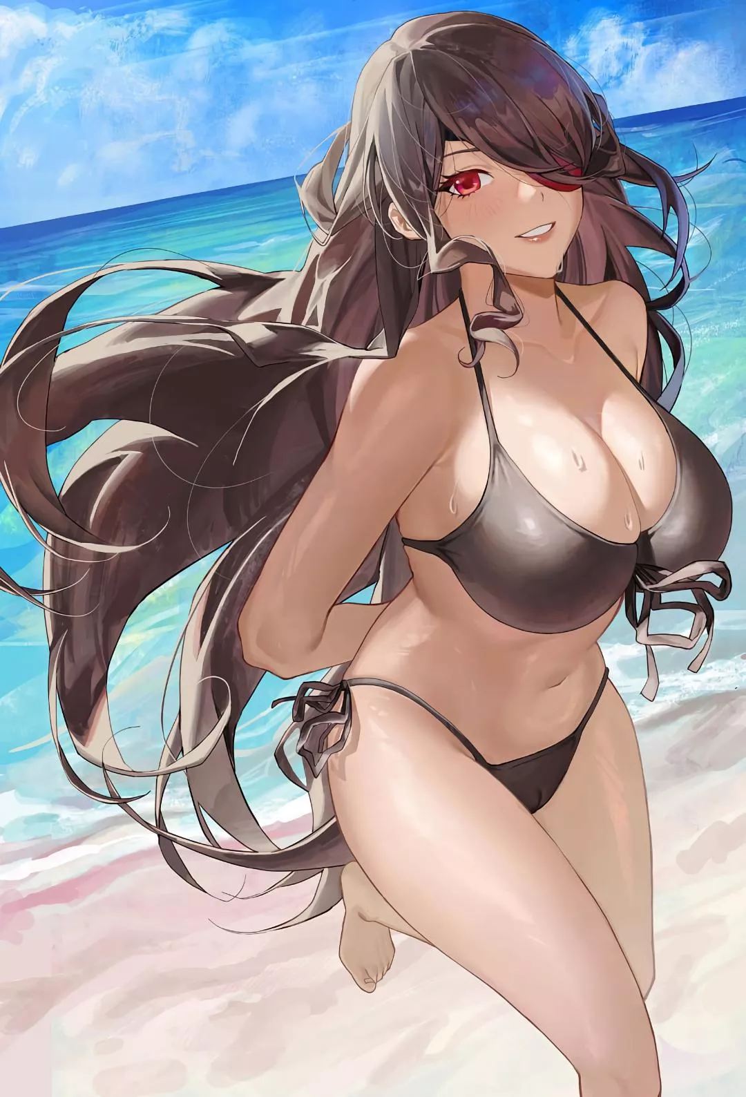 Beach and Eyepatch (cozyu_) [Genshin Impact]