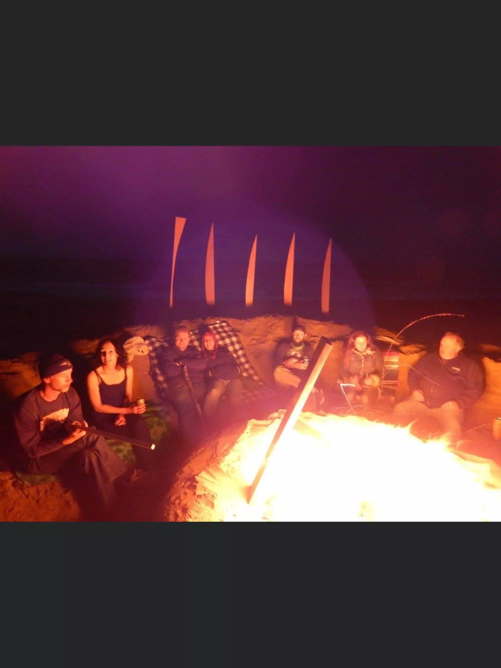 Beach bonfire