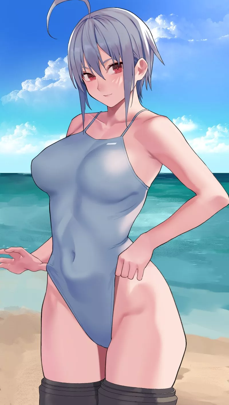 Beachside Swimsuit Pull (Sawata Rikazuma) [Original]