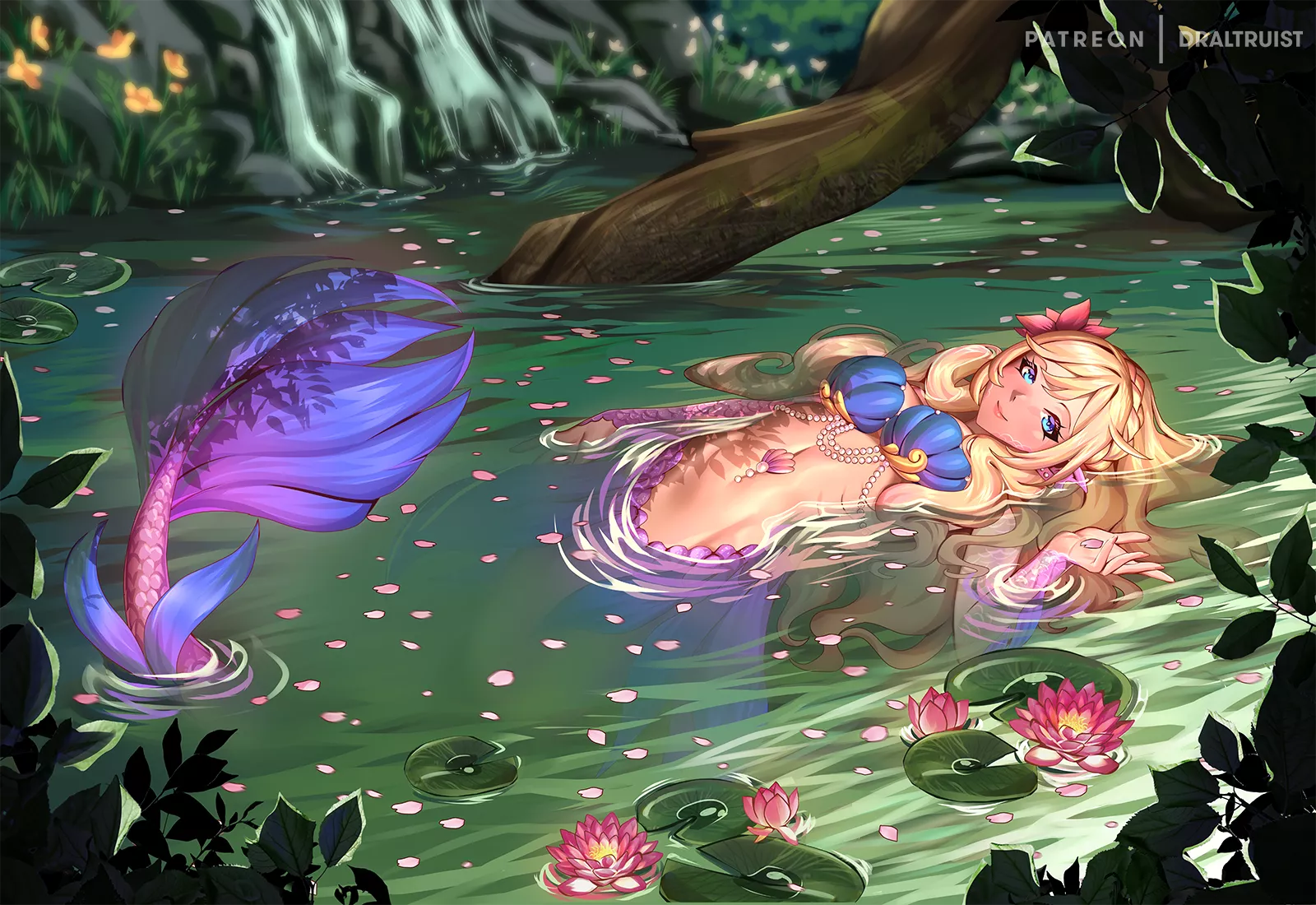 Beautiful mermaid in pond (DrAltruist)