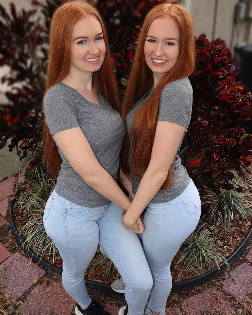 Beautiful redhead twins