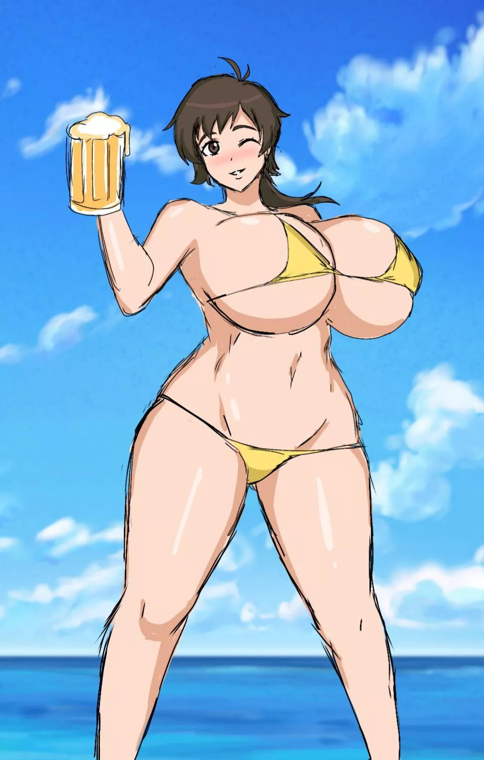 Beer,Boobies and Beaches. This mommy fits all three of these things.