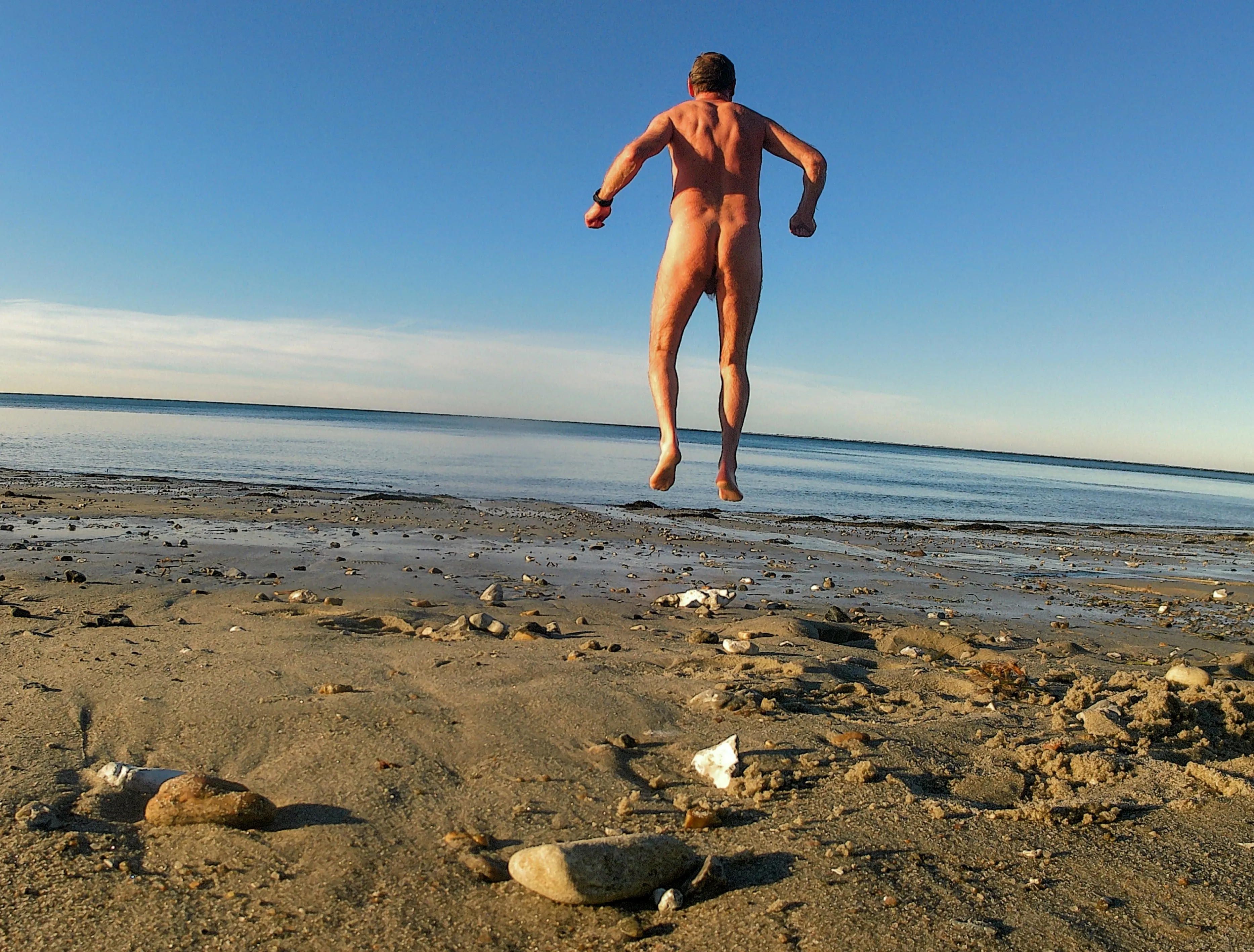 Being free and having fun are the reasons to be naked at the beach, don't you think?