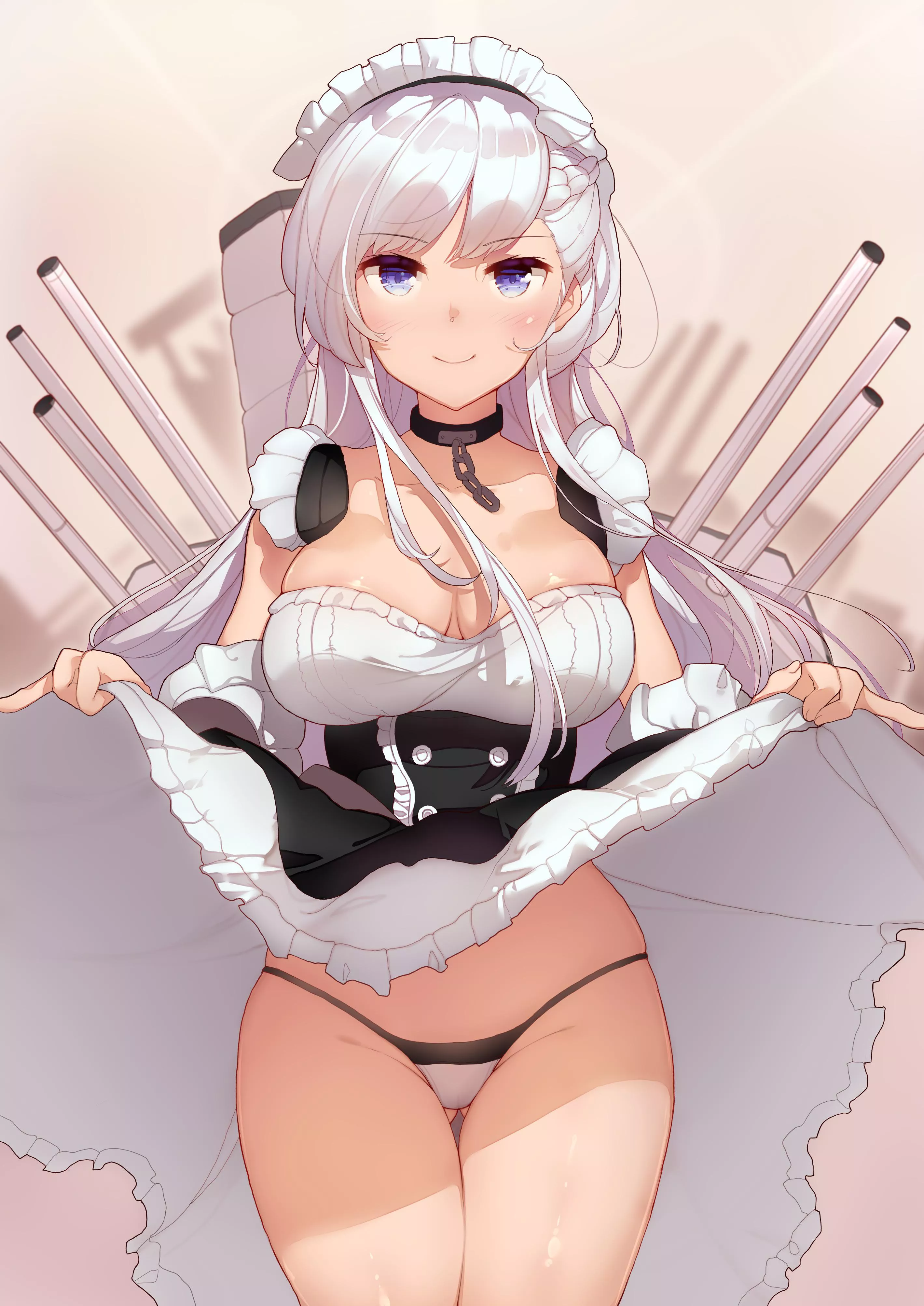 Belfast flashing panties [Azur Lane]