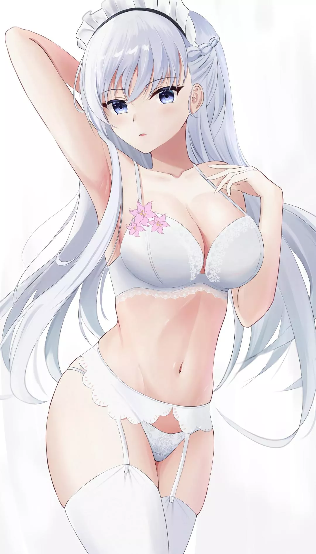 Belfast in white panties (warabi_ymmt) [Azur Lane]