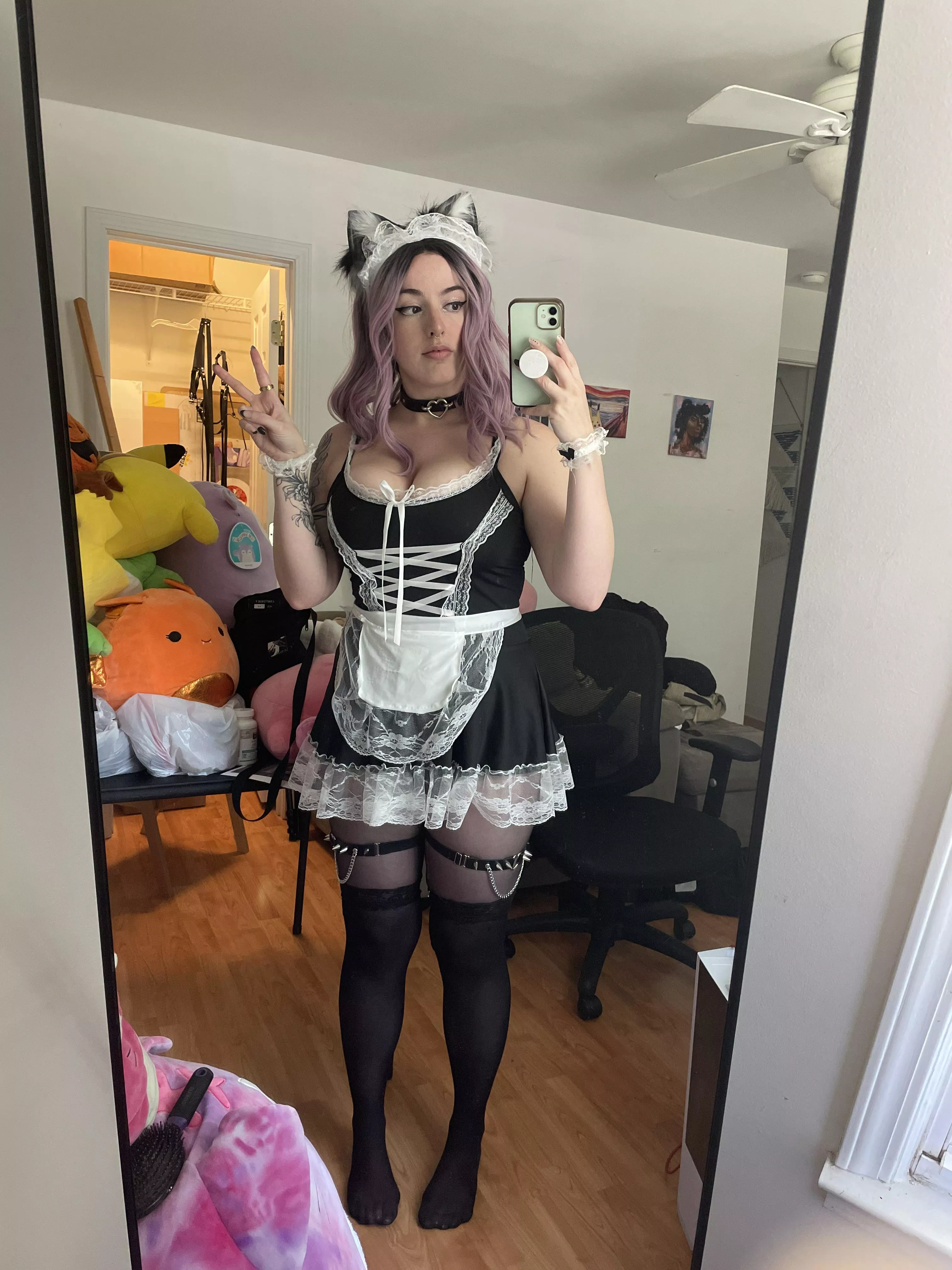 big tiddy cat maid at your service