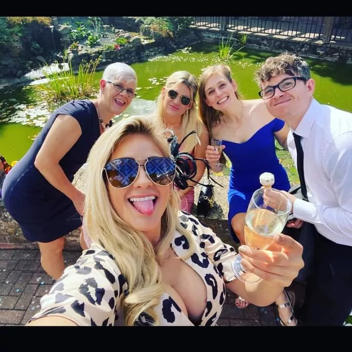 Big tits wedding selfie