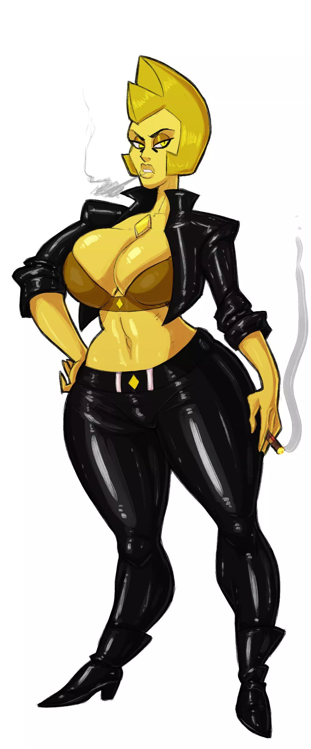 Biker Yellow Diamond by GArtNSFW