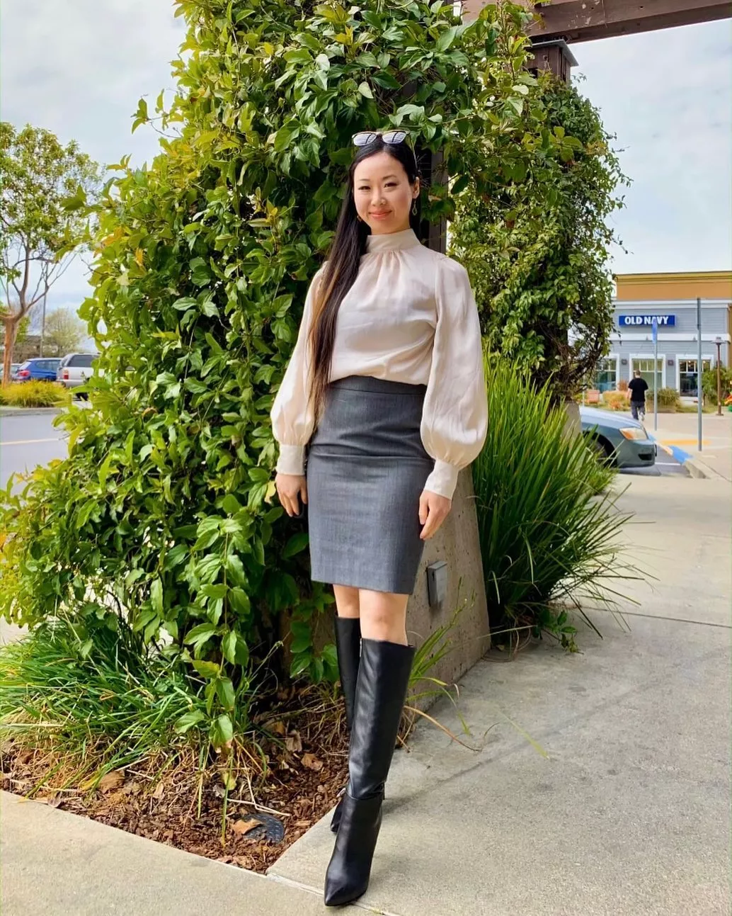 Billowing Blouse & Boots