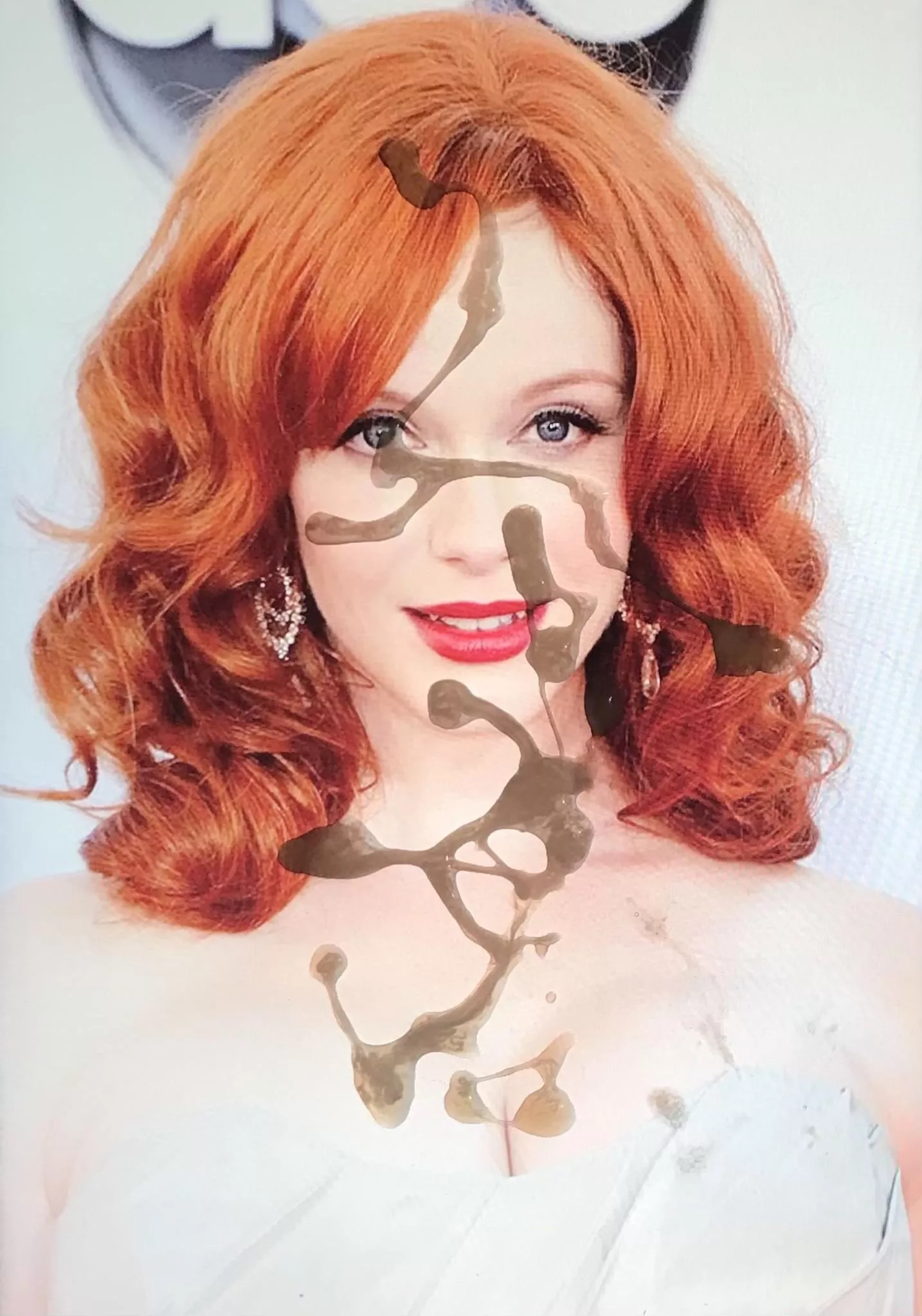 Birthday Gal Christina Hendricks’ Full of Pearls on Her Boobs.