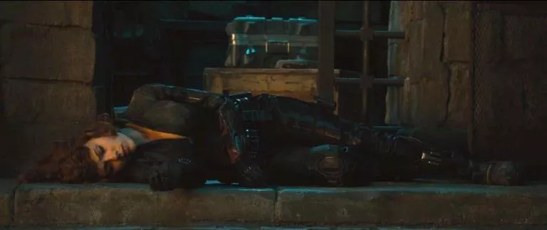 Black Widow knocked out cold