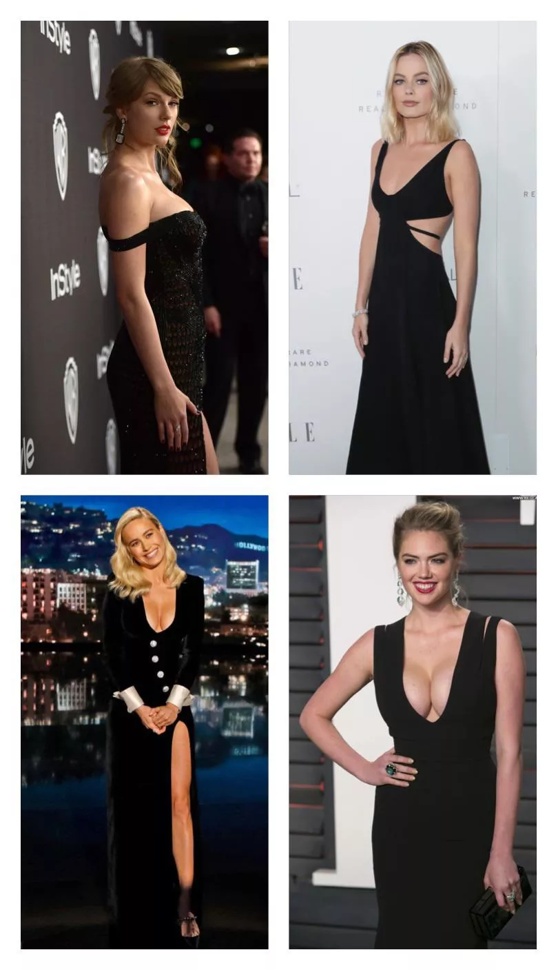 Blondes in Black Dresses: Taylor Swift, Margot Robbie, Brie Larson and Kate Upton