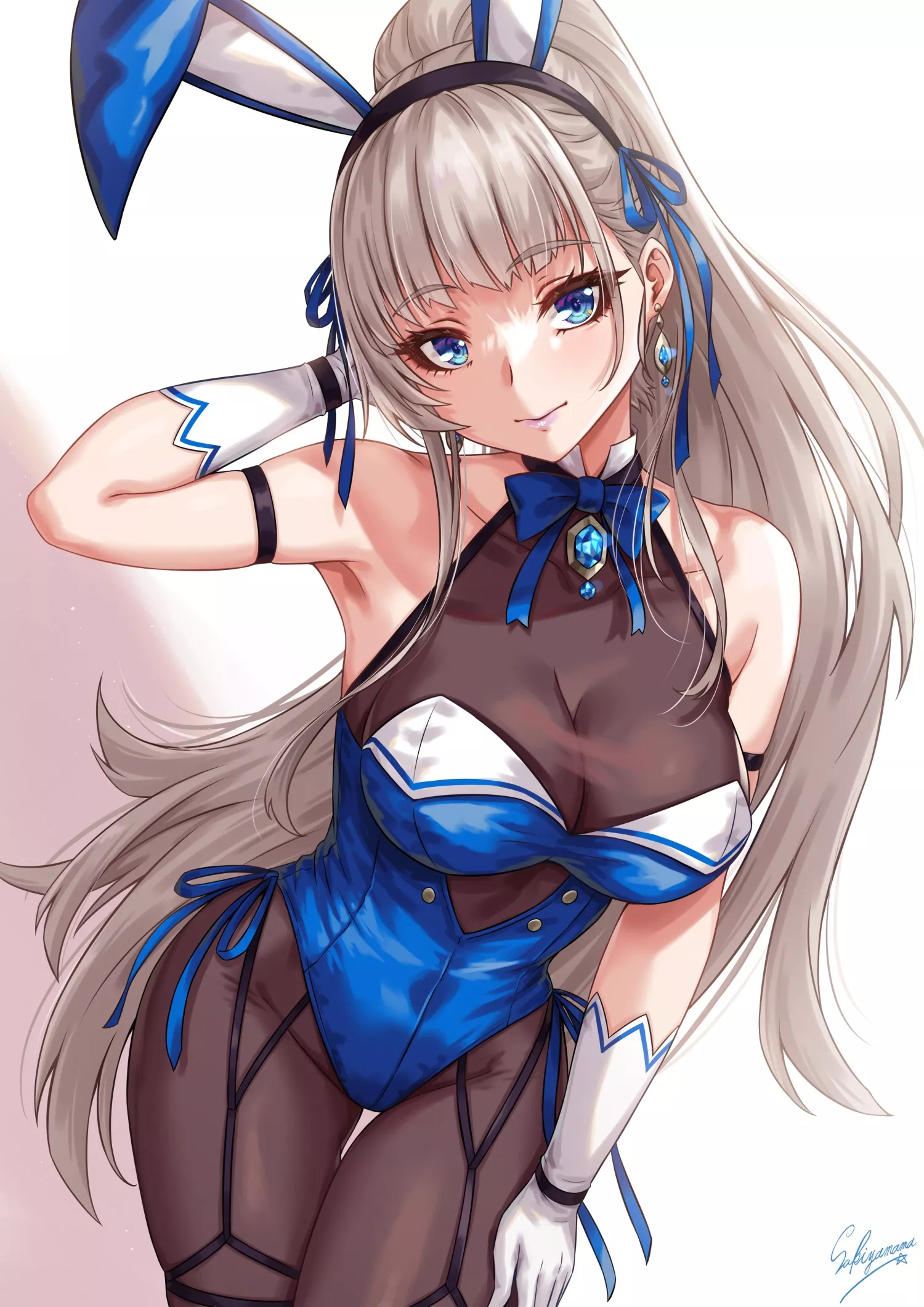 Blue Accent Bunny Girl