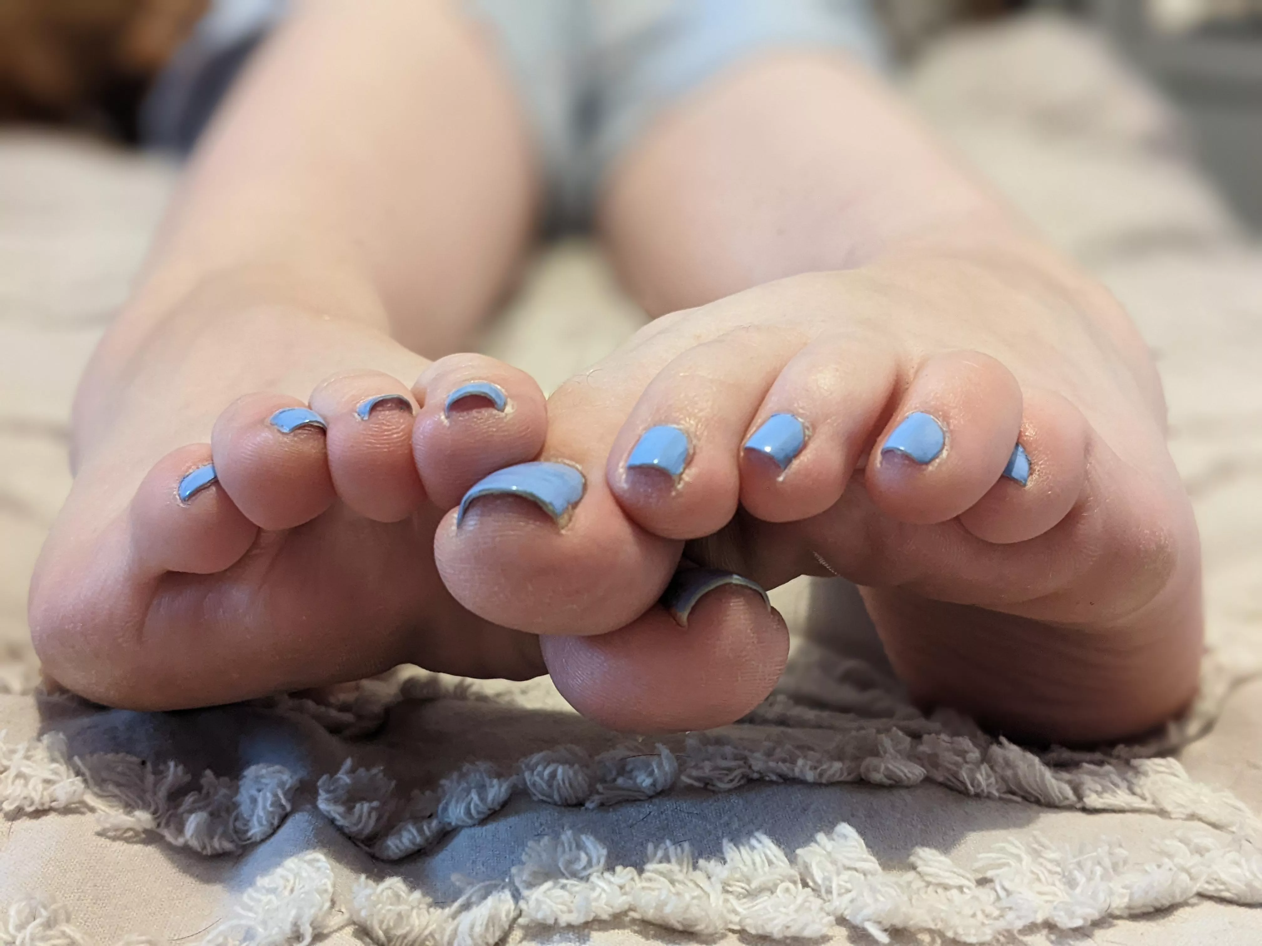 Blue toes in your face