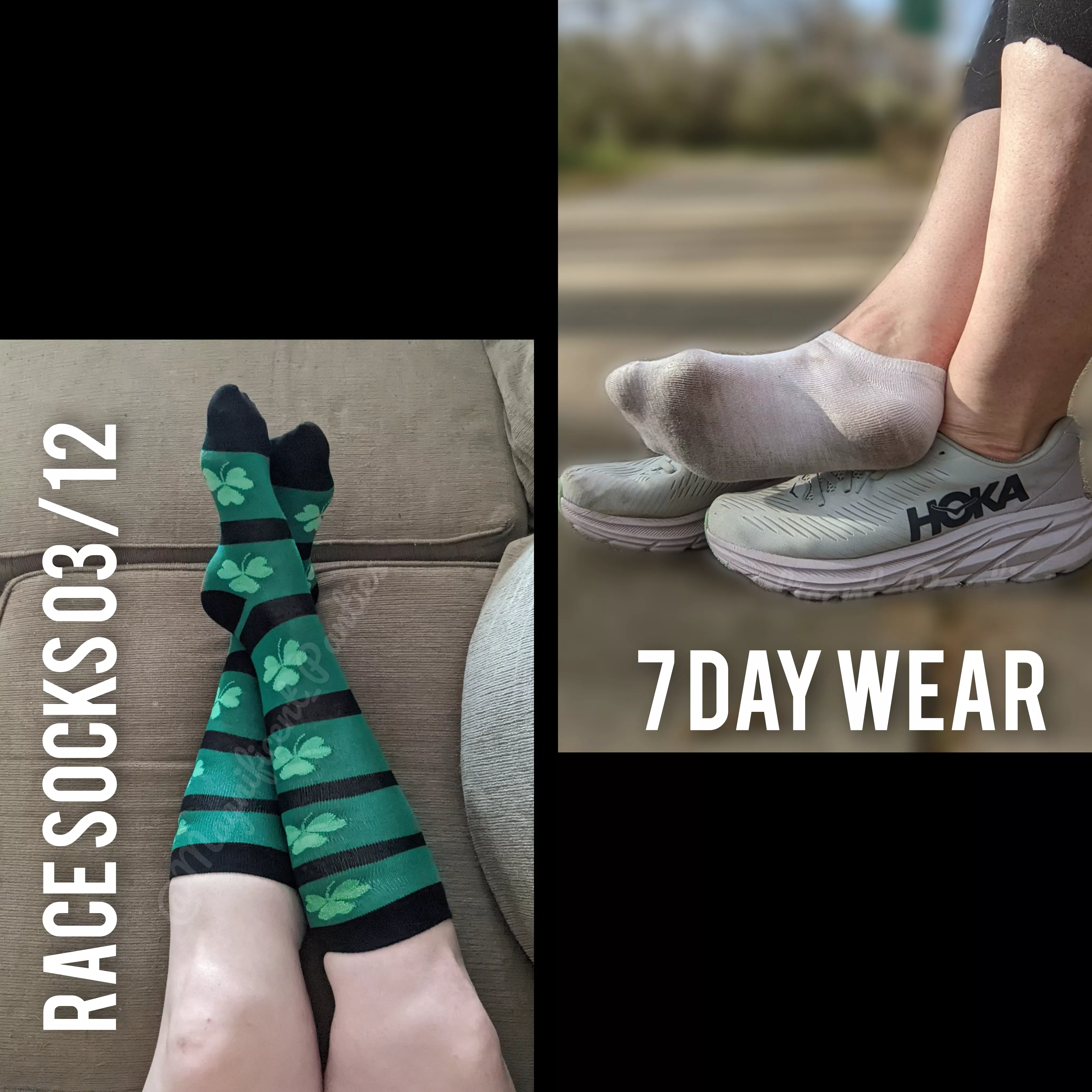 BOTH AVAILABLE [SELLING] All sock orders include vacuum sealing and US shipping! Runner and lifter- so they get SWEATY! Come get addicted to the smell of my feet.