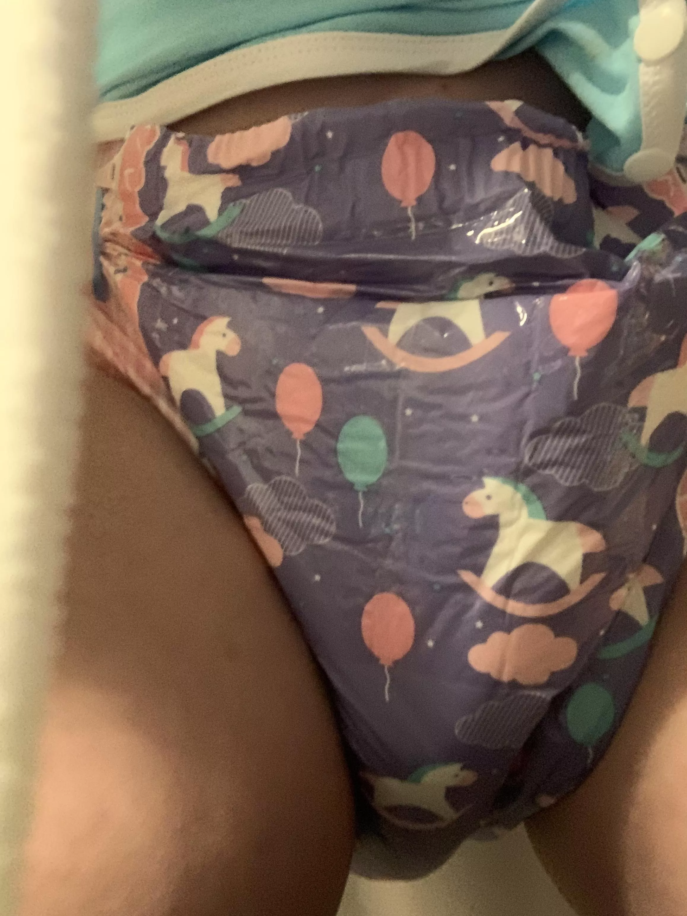 Bought 1 blue and 1 pink onesie to match the balloons on my favorite diapers ðŸ’–