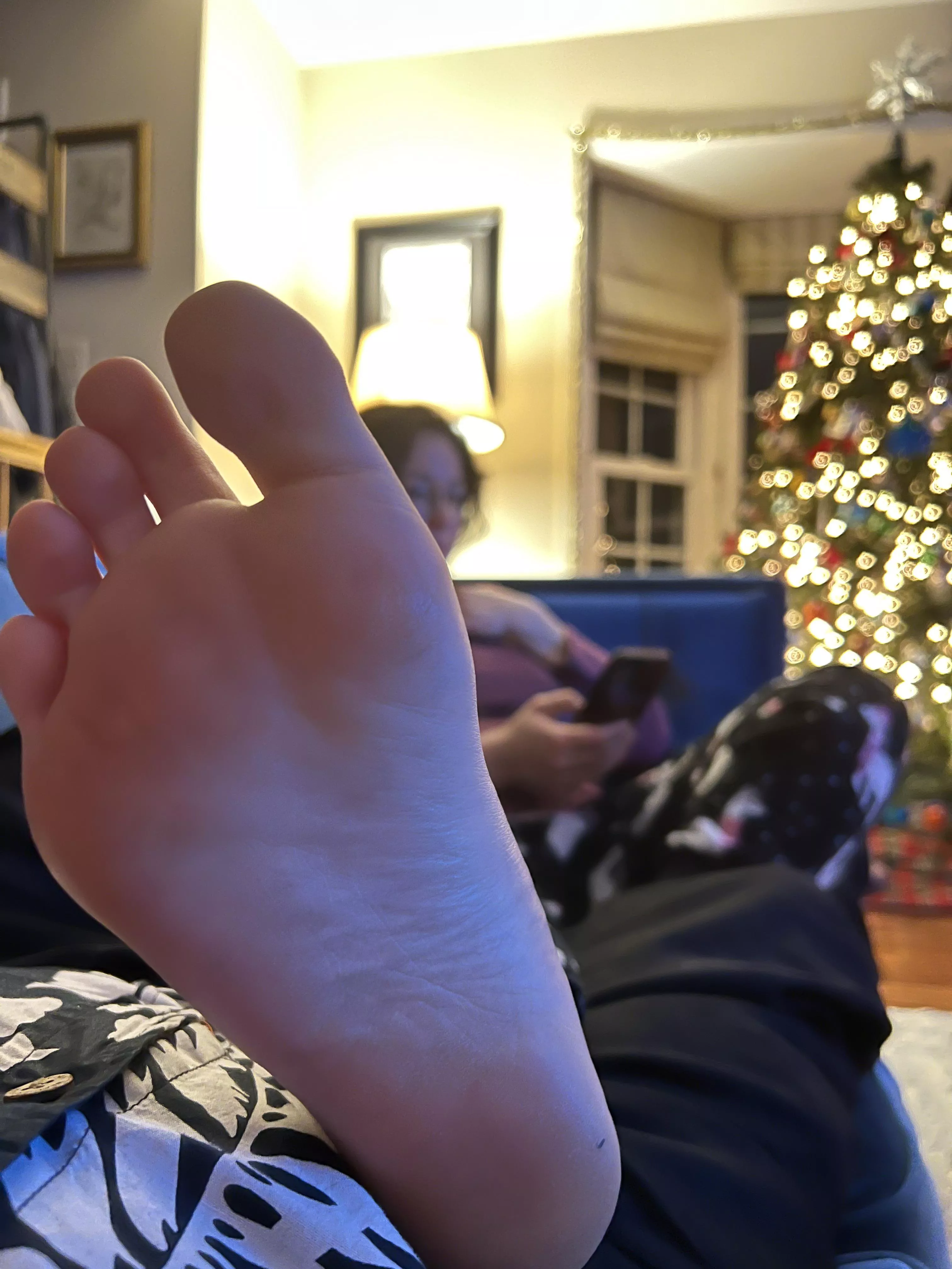 Bout time we took the tree down! (Jk, throwback feet)