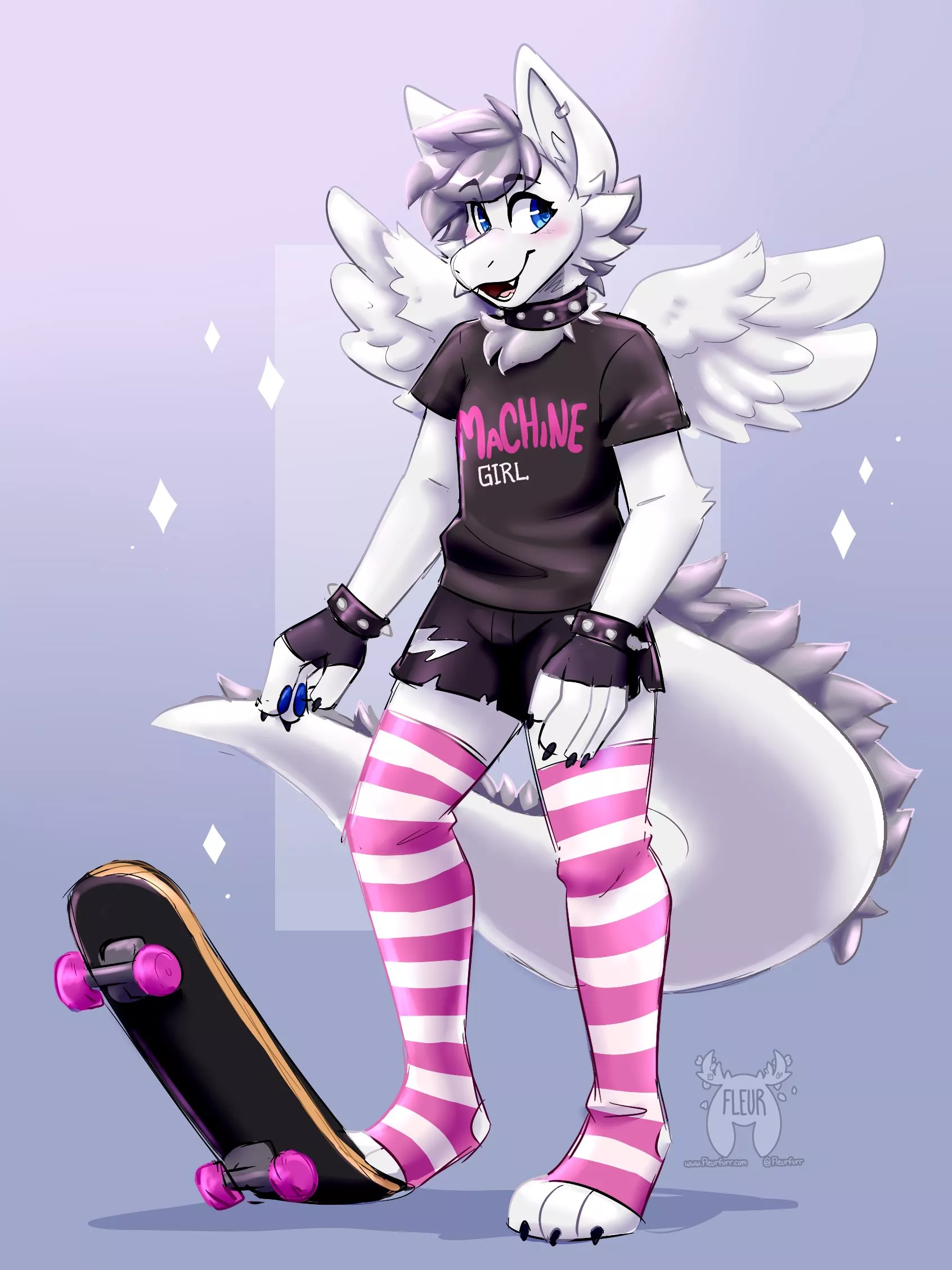 Bouta bust this kickflip. (Art by me: Fleurfurr on Twitter)