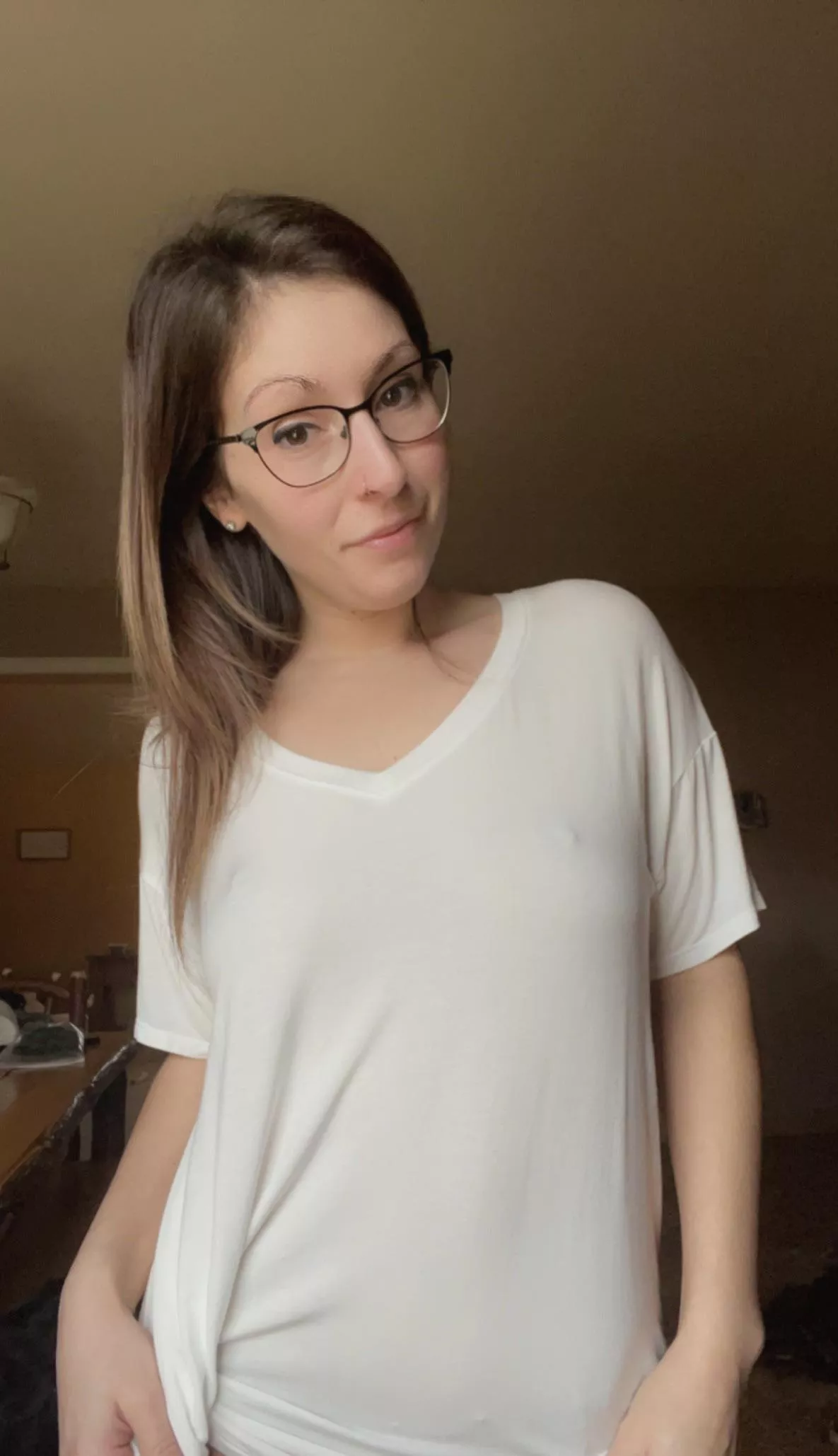 Braless at home