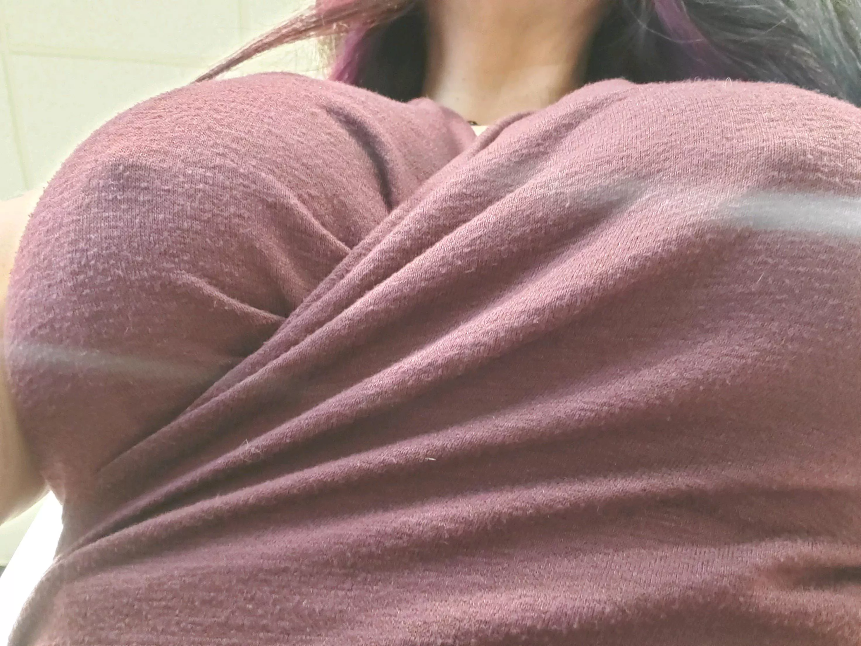 Braless at the office today ðŸ˜‰.