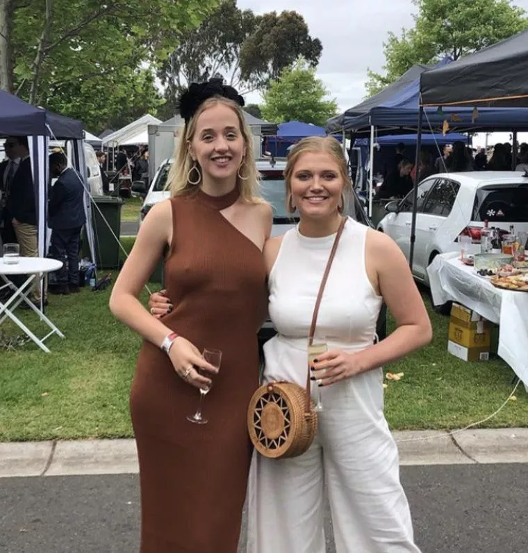 Braless at the races