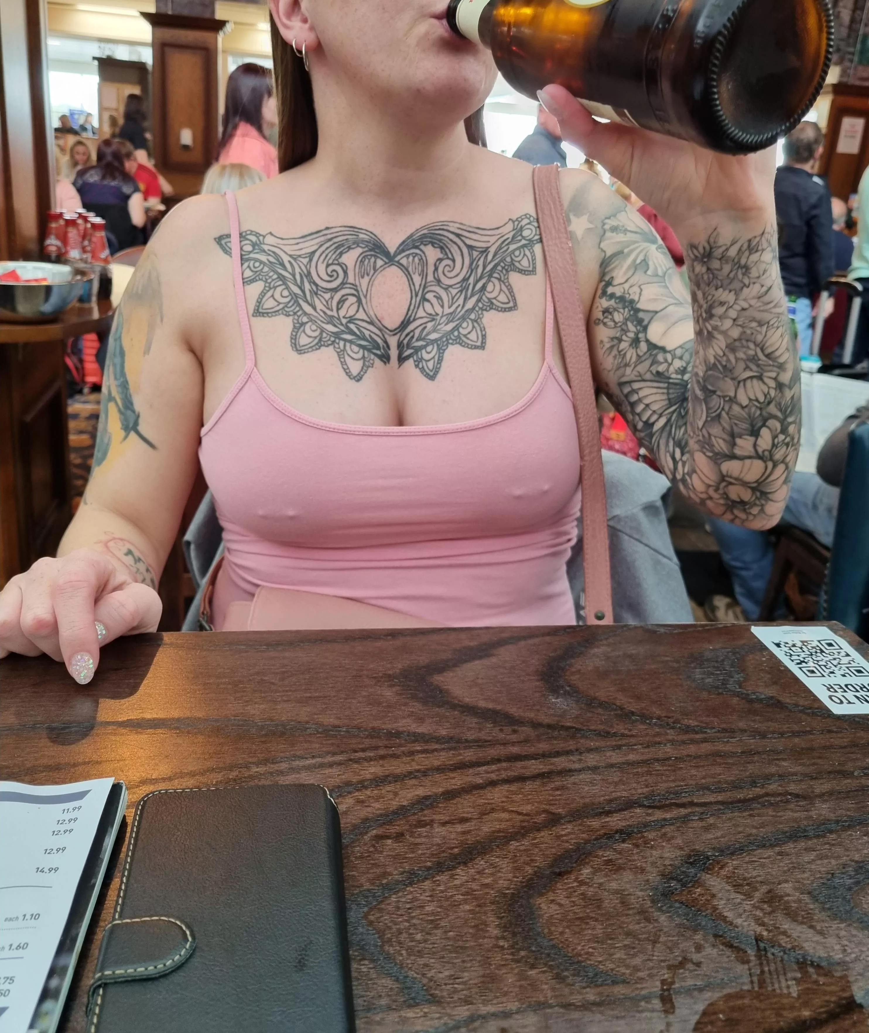 braless in the airport bar seemed to be quite popular ; )