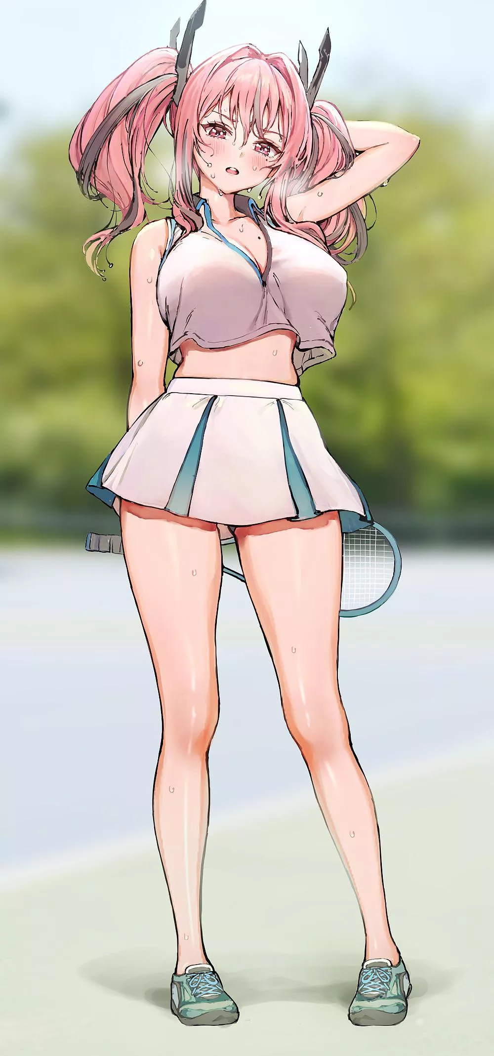 Bremerton in tennis skirt