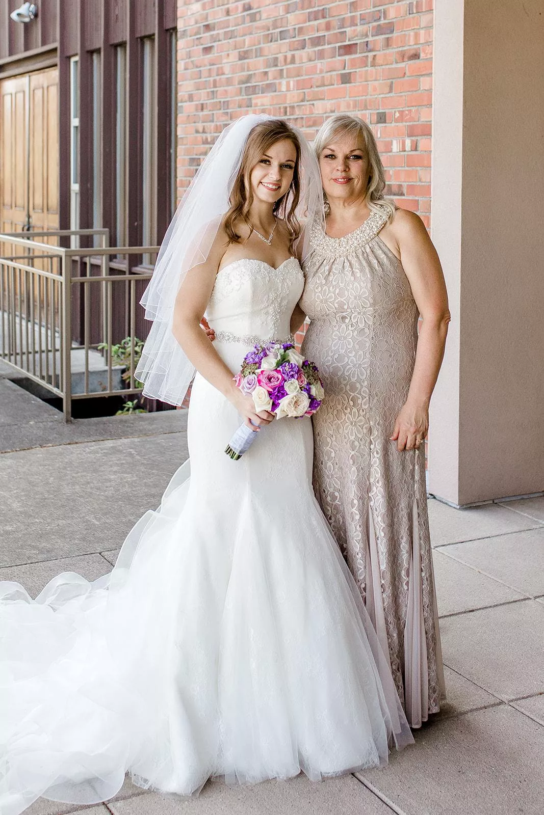 Bride and her mom