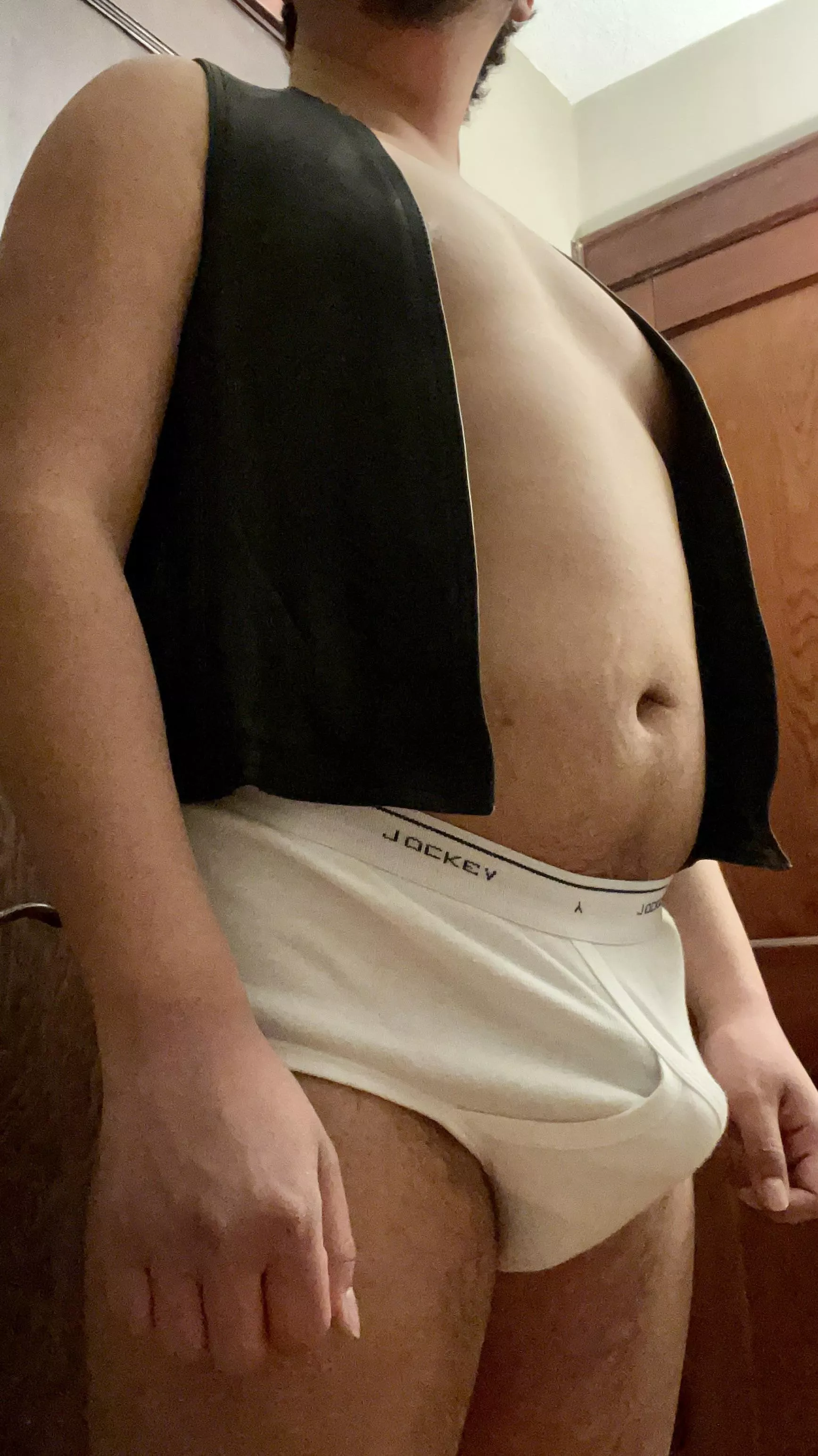 Briefs and leather.