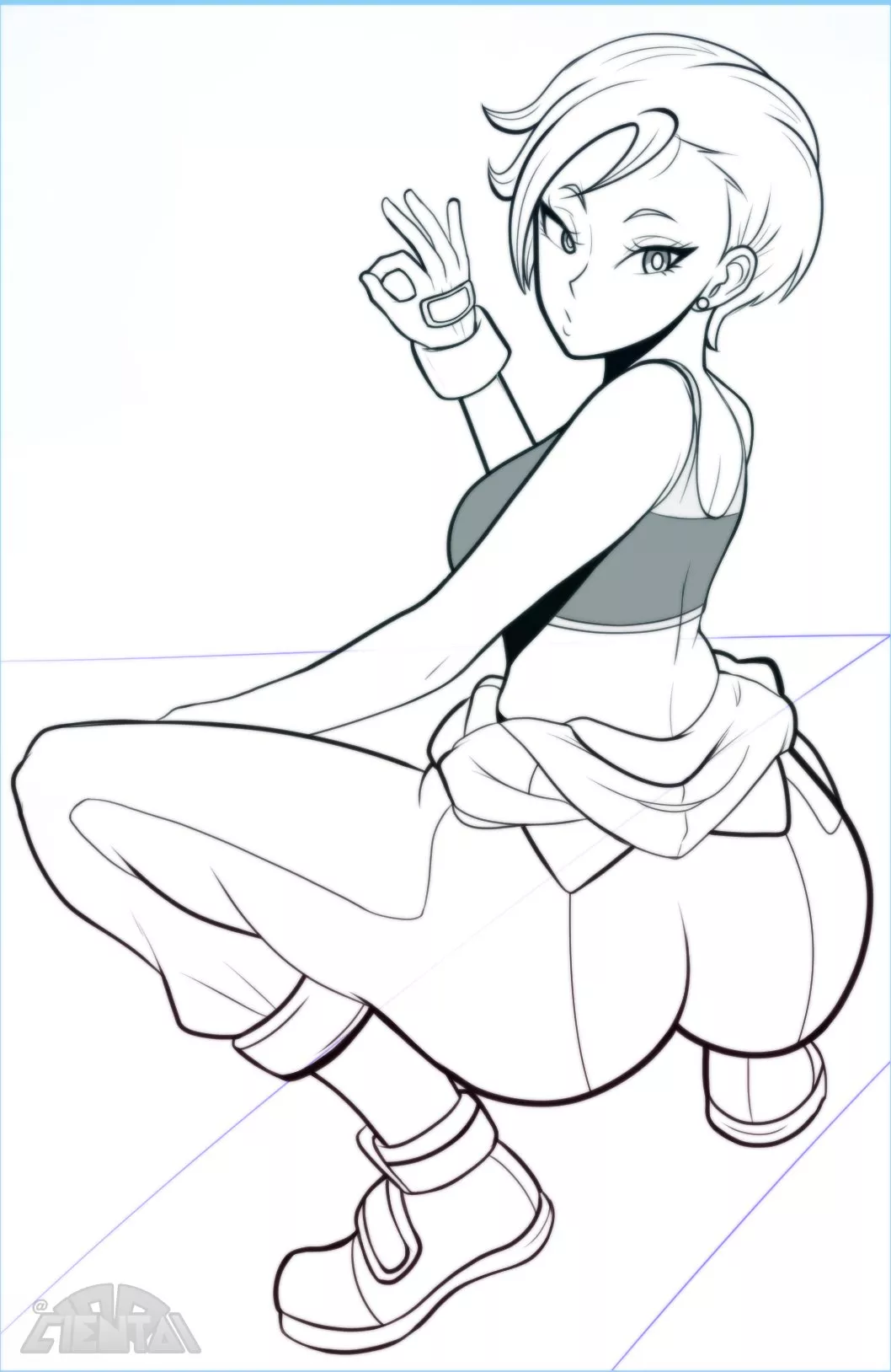 Bulma working on something (CIENTAI)