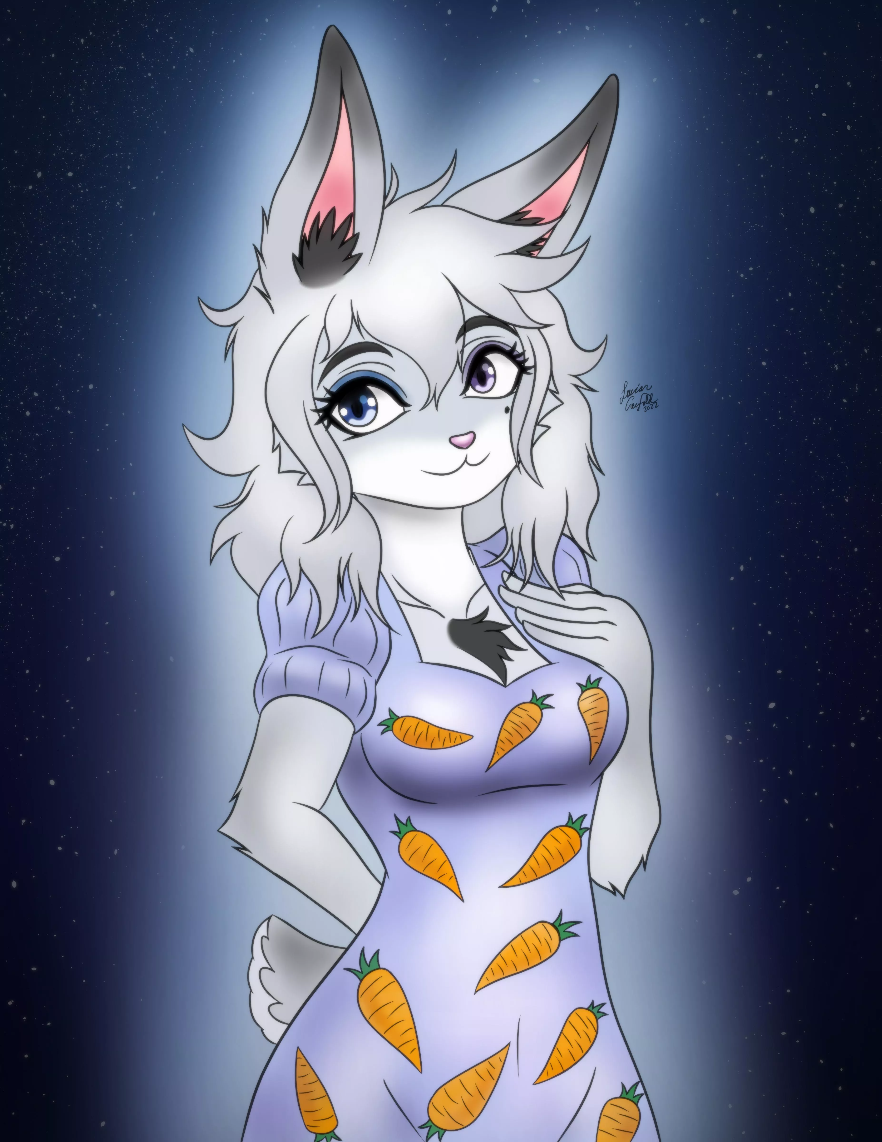 Bunny Girl Luna (Art by Me, check out my Twitter linked in comments)