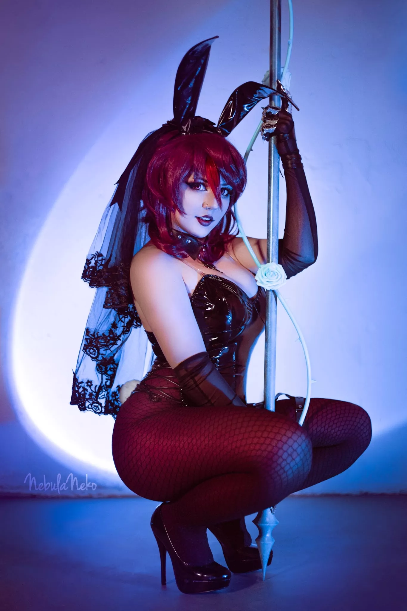 Bunny suit Rosaria cosplay by NebulaNeko