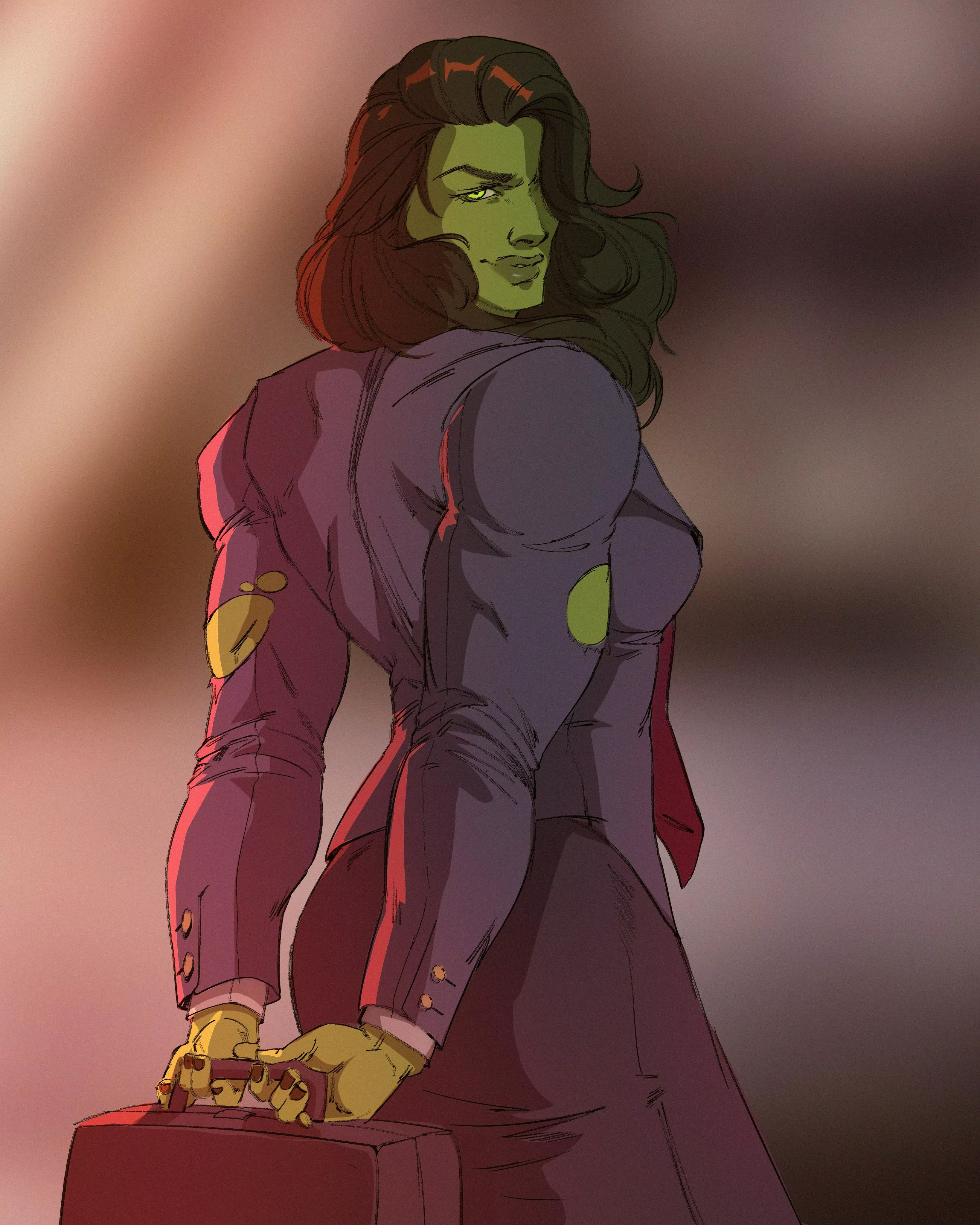 Business Casual She Hulk(@BlackSalander)[Marvel]