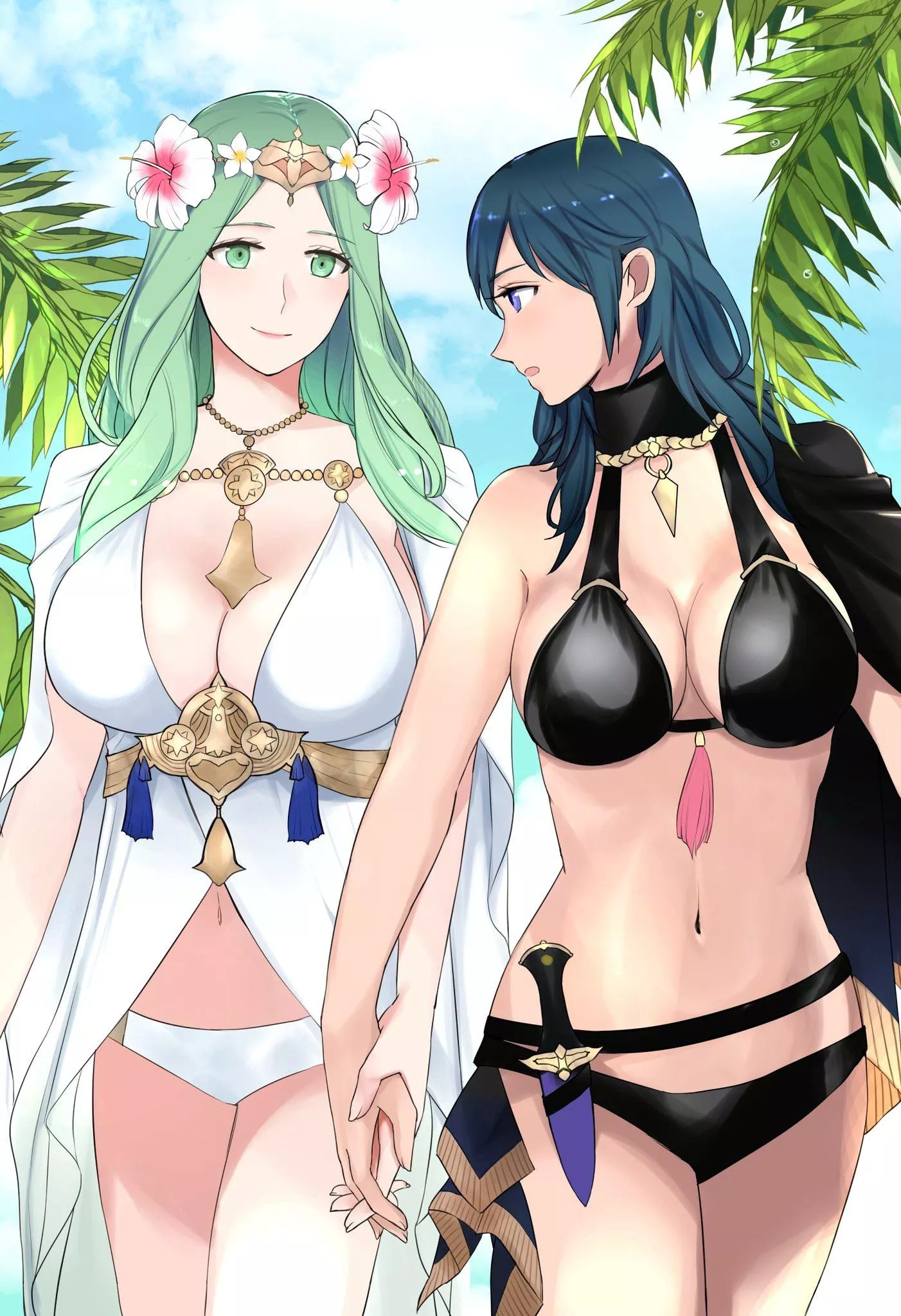 Byleth and Rhea beach date (camel000) [Fire Emblem Three Houses]