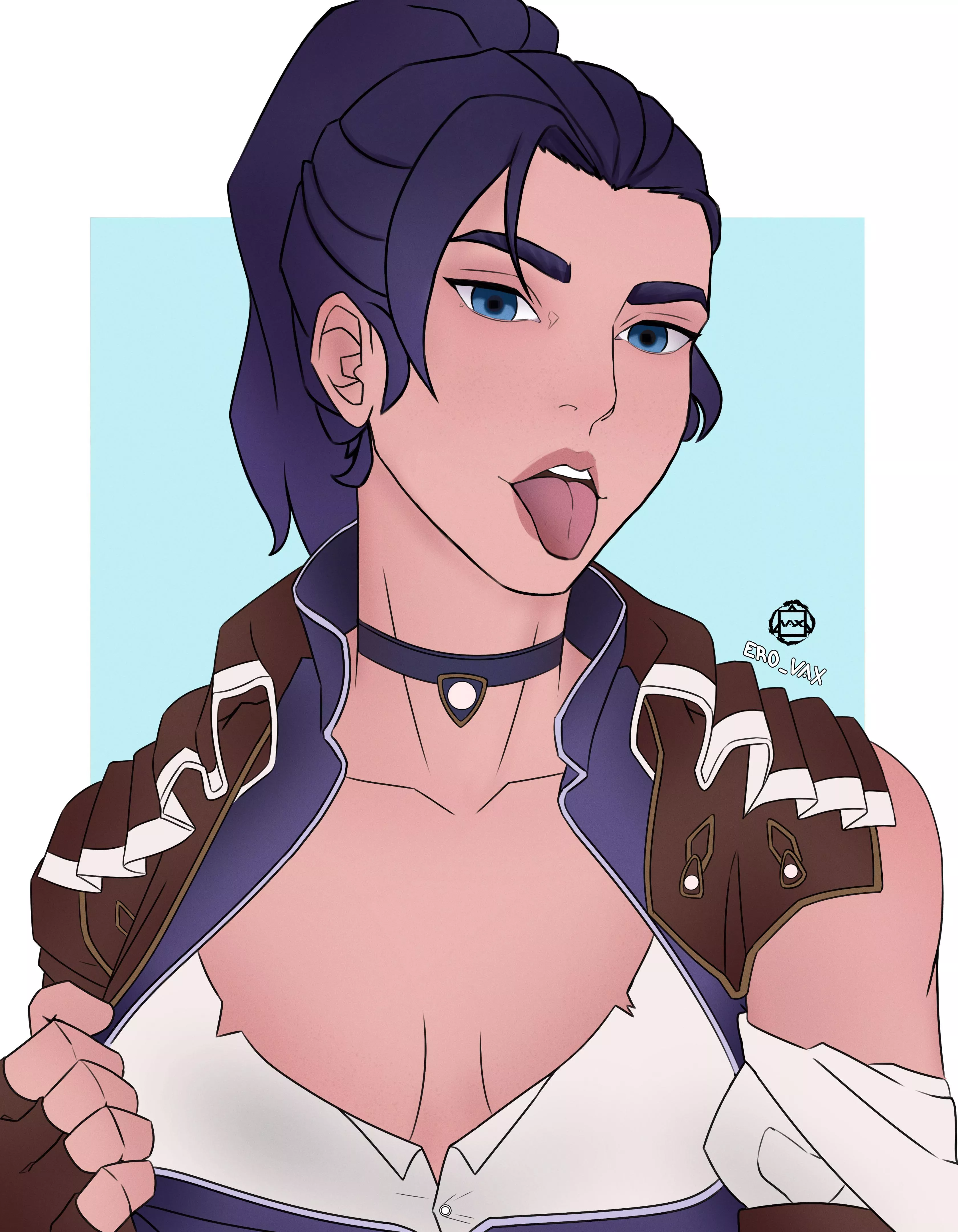 Caitlyn being a tease(ero_vax)[league of legends]