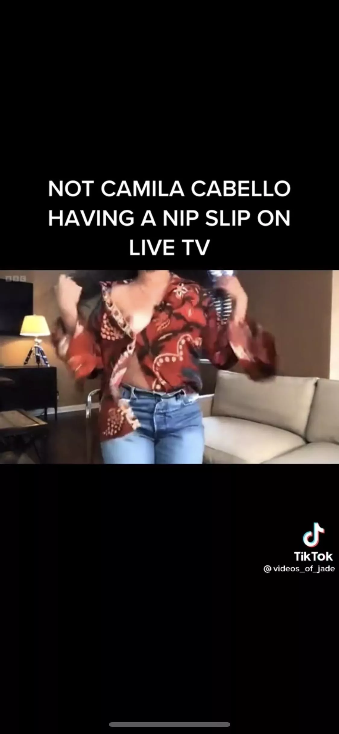 Camilla Cabello nipslip on live tv