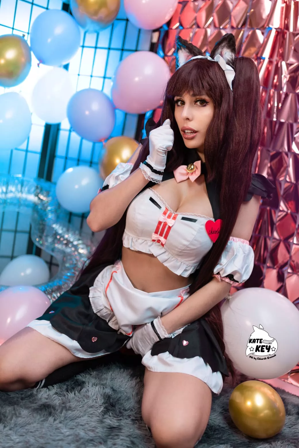 Can we watch anime together, master? My Chocola cosplay from Nekopara by Kate Key