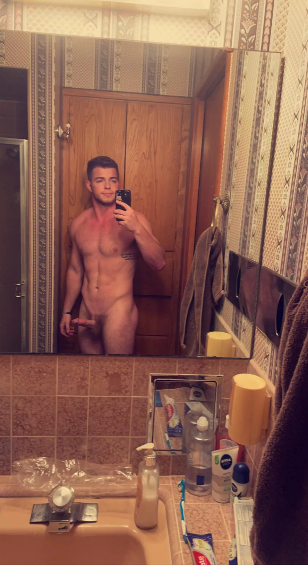 Can you help stroke my cock when I get out the shower?