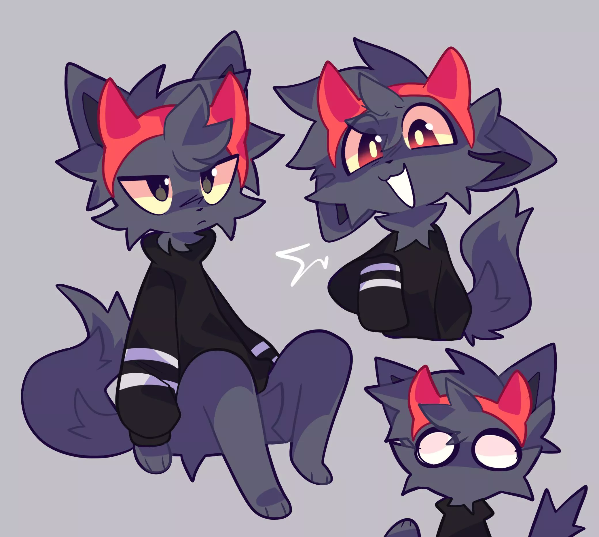 cat doodles [ art by me @zestylemonss on twitter ]