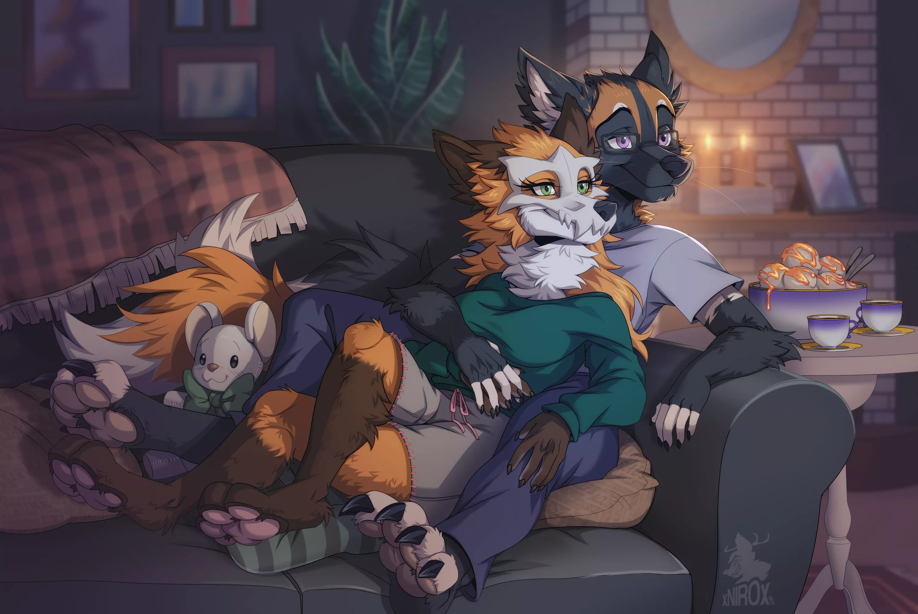 Catherine & Wesley (Art by Niro on FA)