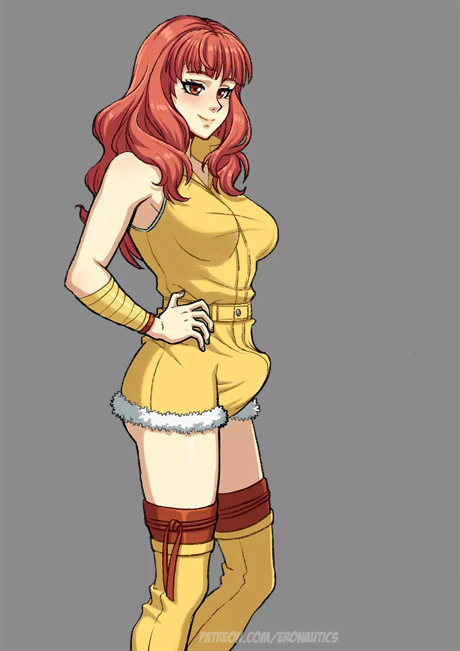 Celica with a surprise under her shorts (Eronautics) [Fire Emblem]