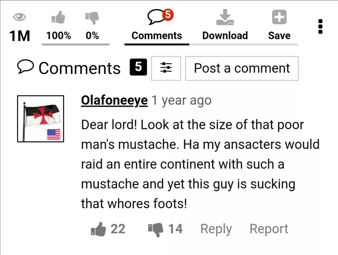 checked comments on a foot worship video!