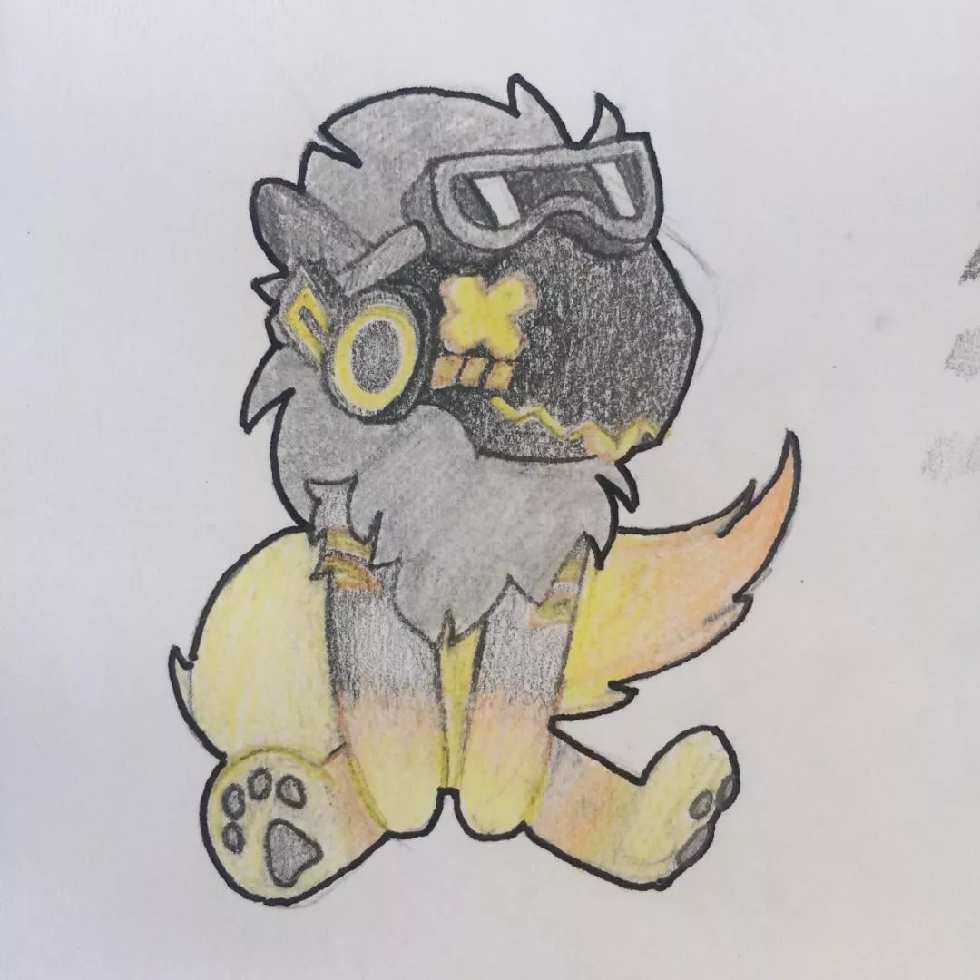 Chibi protogen! ^^ (art by @wickerbeee)